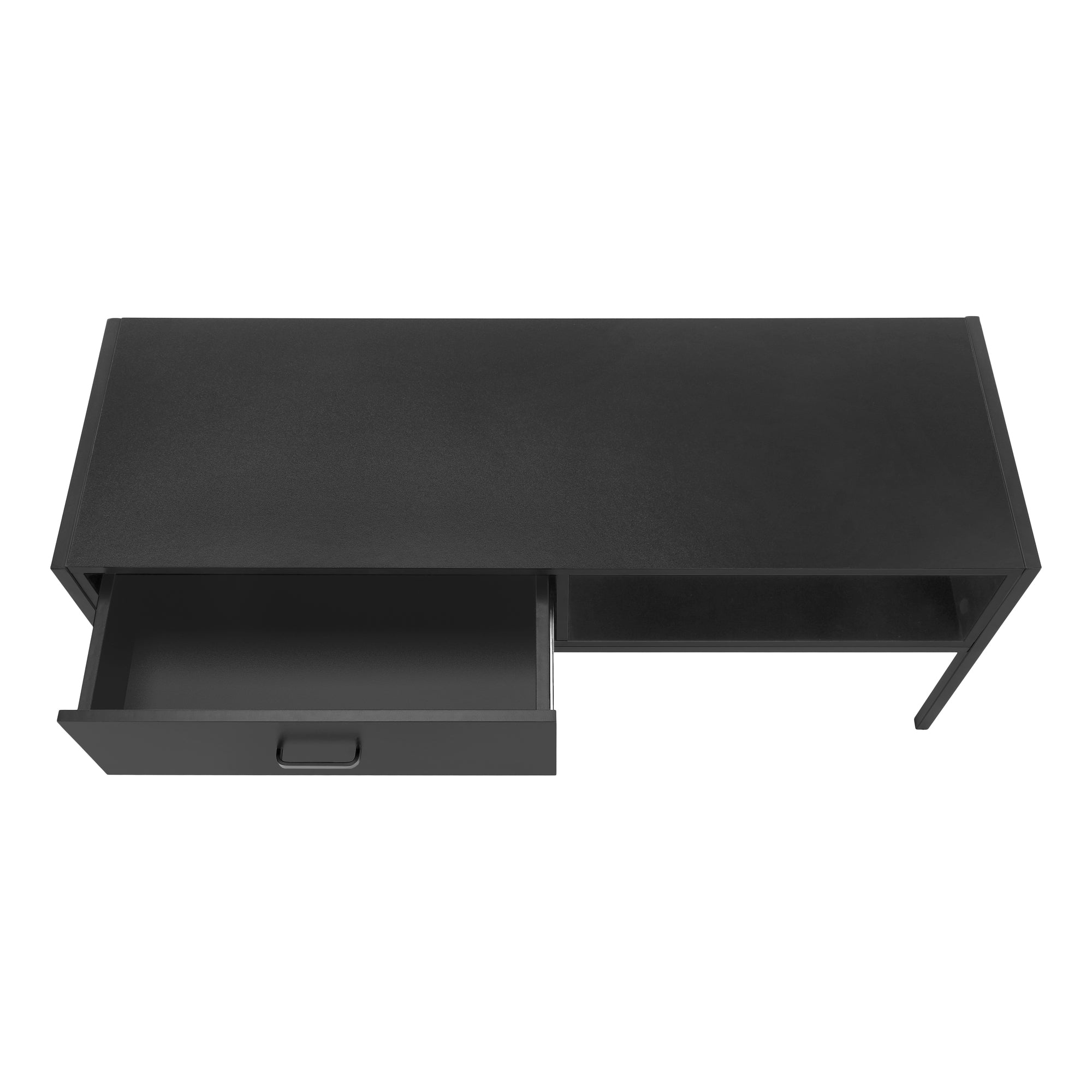 TV STAND - 48"L / BLACK / BLACK METAL # I 2874