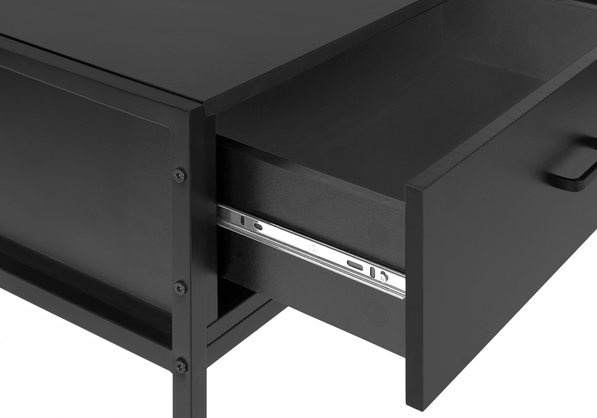 TV STAND - 48"L / BLACK / BLACK METAL # I 2874