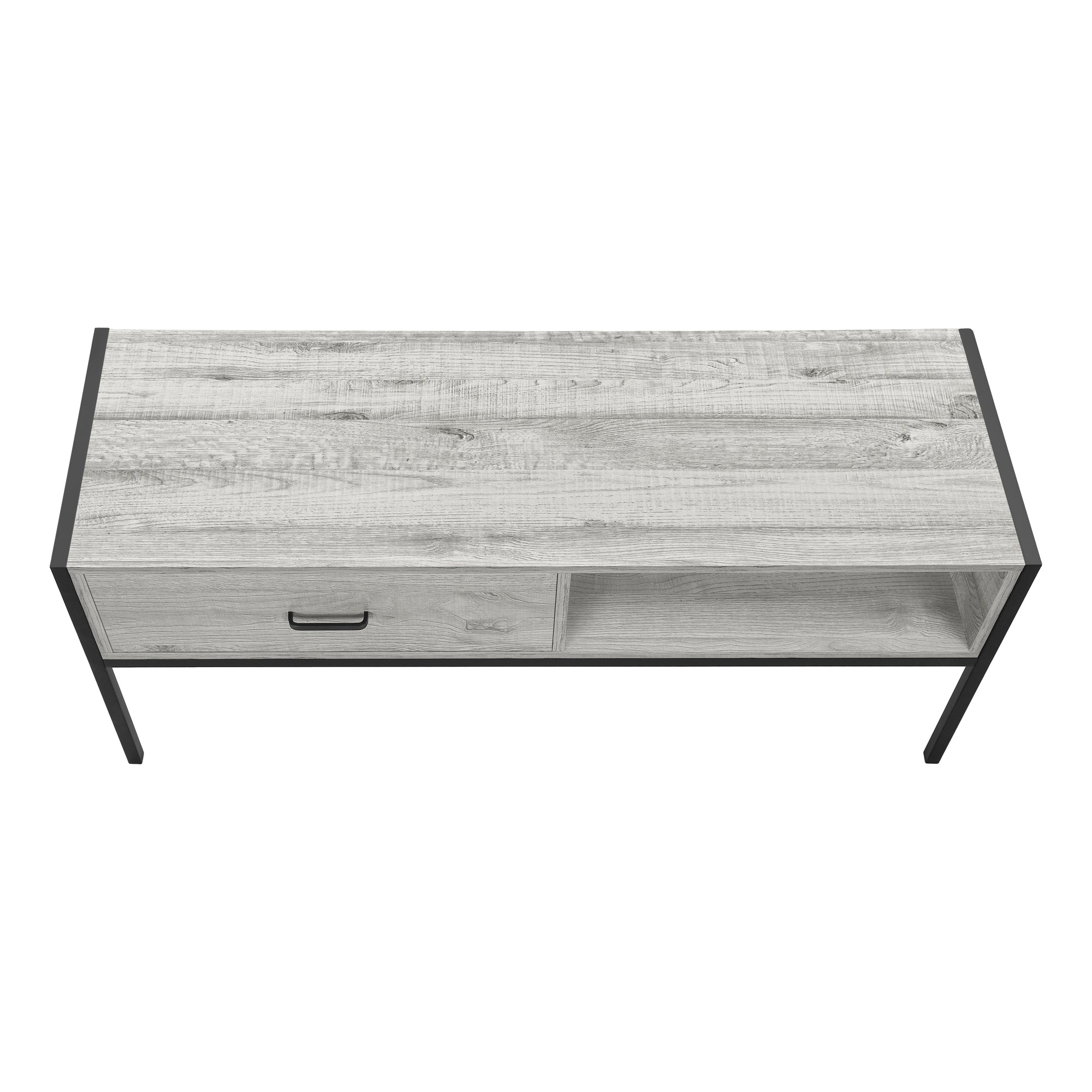 TV STAND - 48"L / GREY / BLACK METAL # I 2875