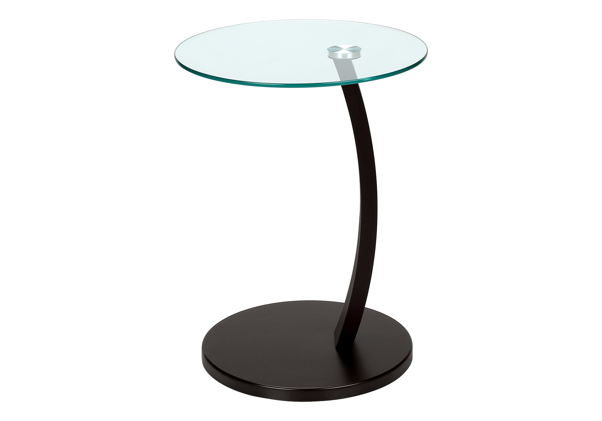 NIGHTSTAND - ESPRESSO BENTWOOD WITH TEMPERED GLASS #I 3001