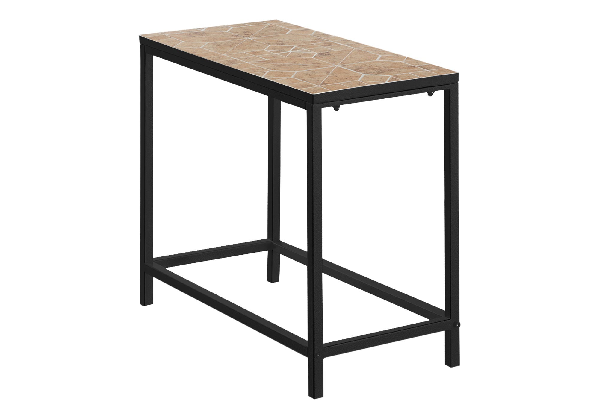 TABLE D'APPOINT - PLATEAU EN TERRE CUITE / BRUN MARTELÉ #I 3163