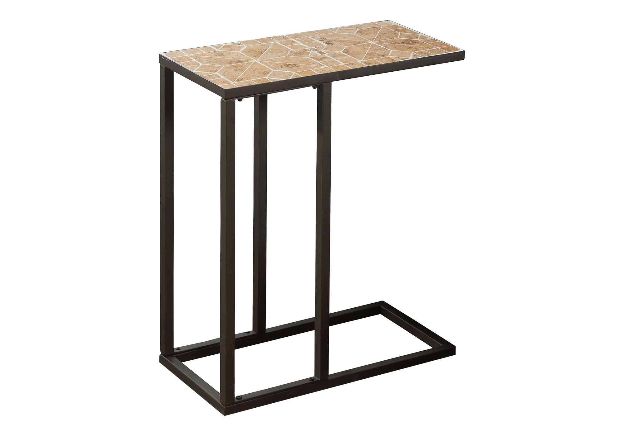 NIGHTSTAND - TERRACOTTA TILE TOP / HAMMERED BROWN #I 3164