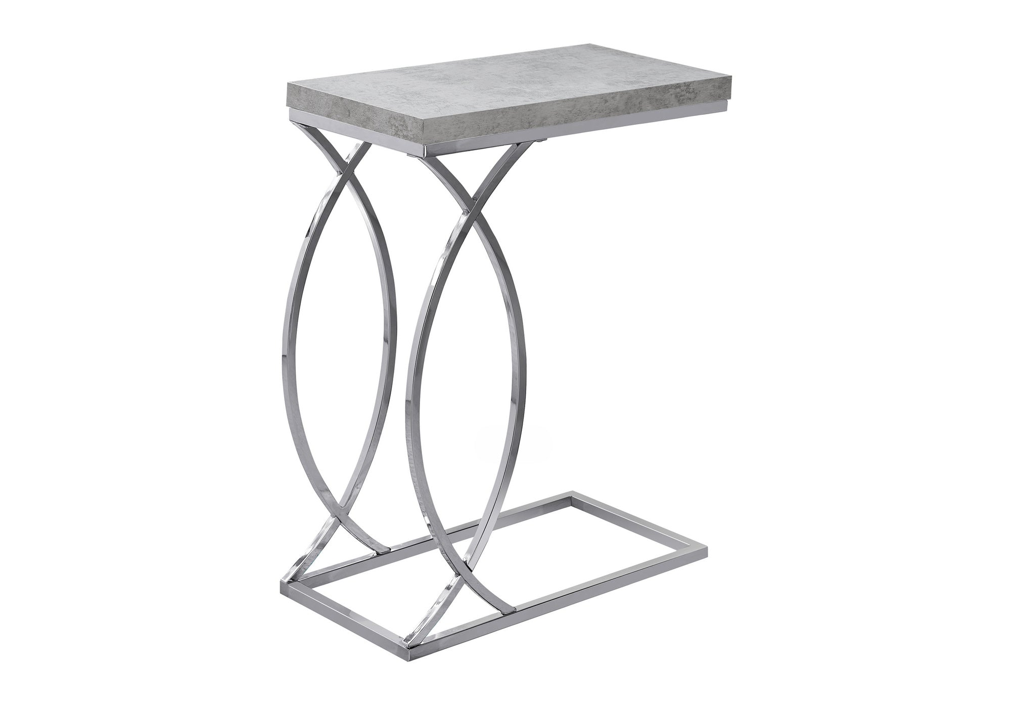 NIGHTSTAND - GREY CEMENT WITH CHROME METAL #I 3185