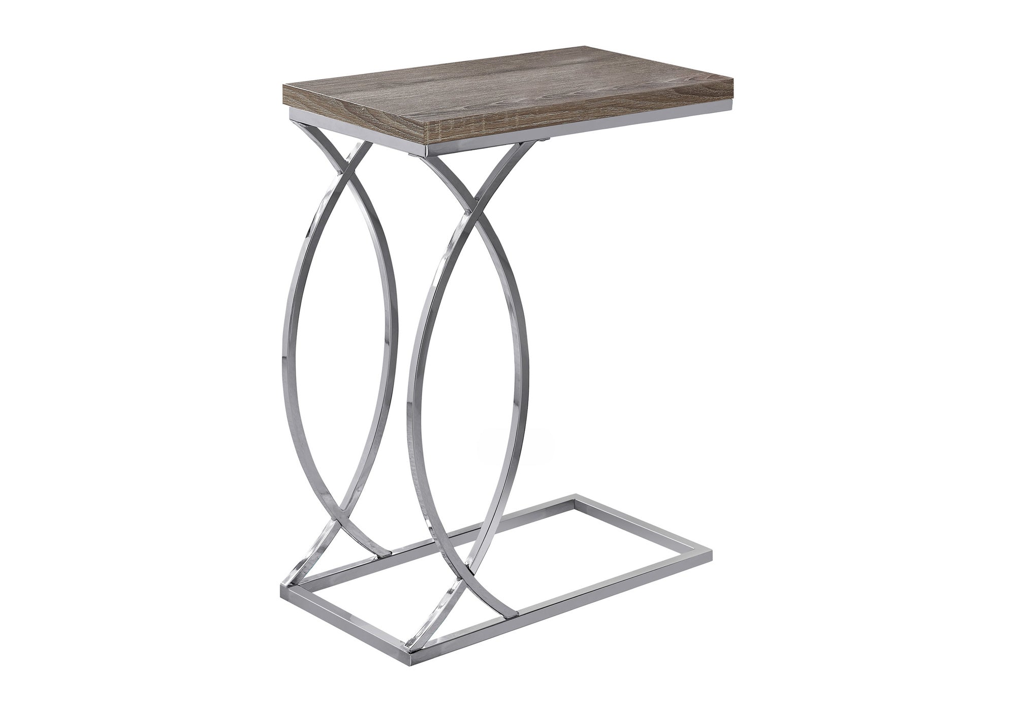 NIGHTSTAND - DARK TAUPE WITH CHROME METAL #I 3186