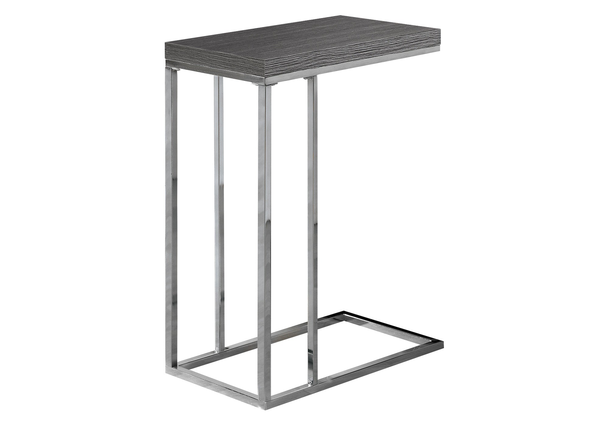 TABLE D'APPOINT - GRIS AVEC MÉTAL CHROME #I 3228