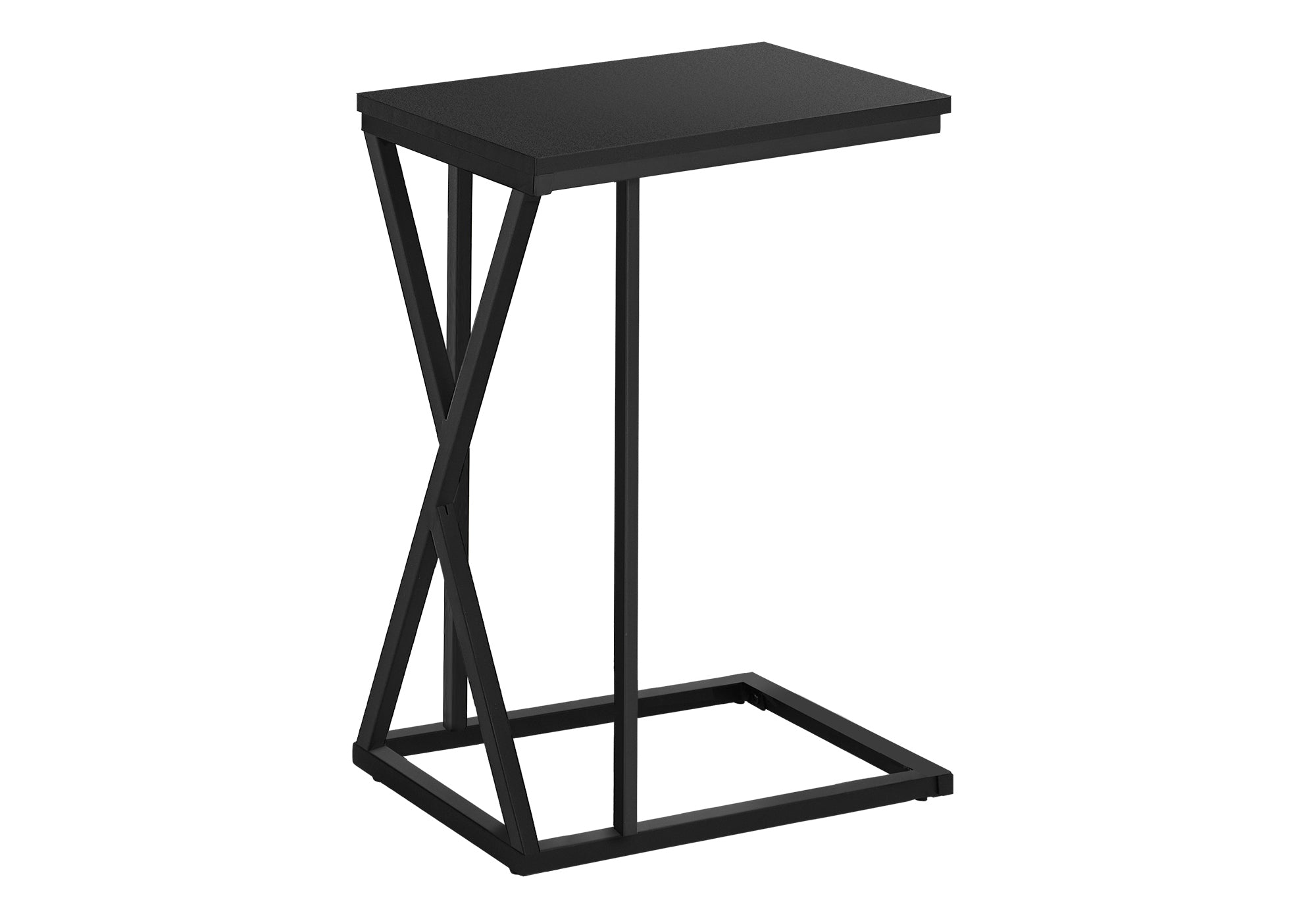 TABLE D'APPOINT - 25"H / NOIR / MÉTAL NOIR #I 3247