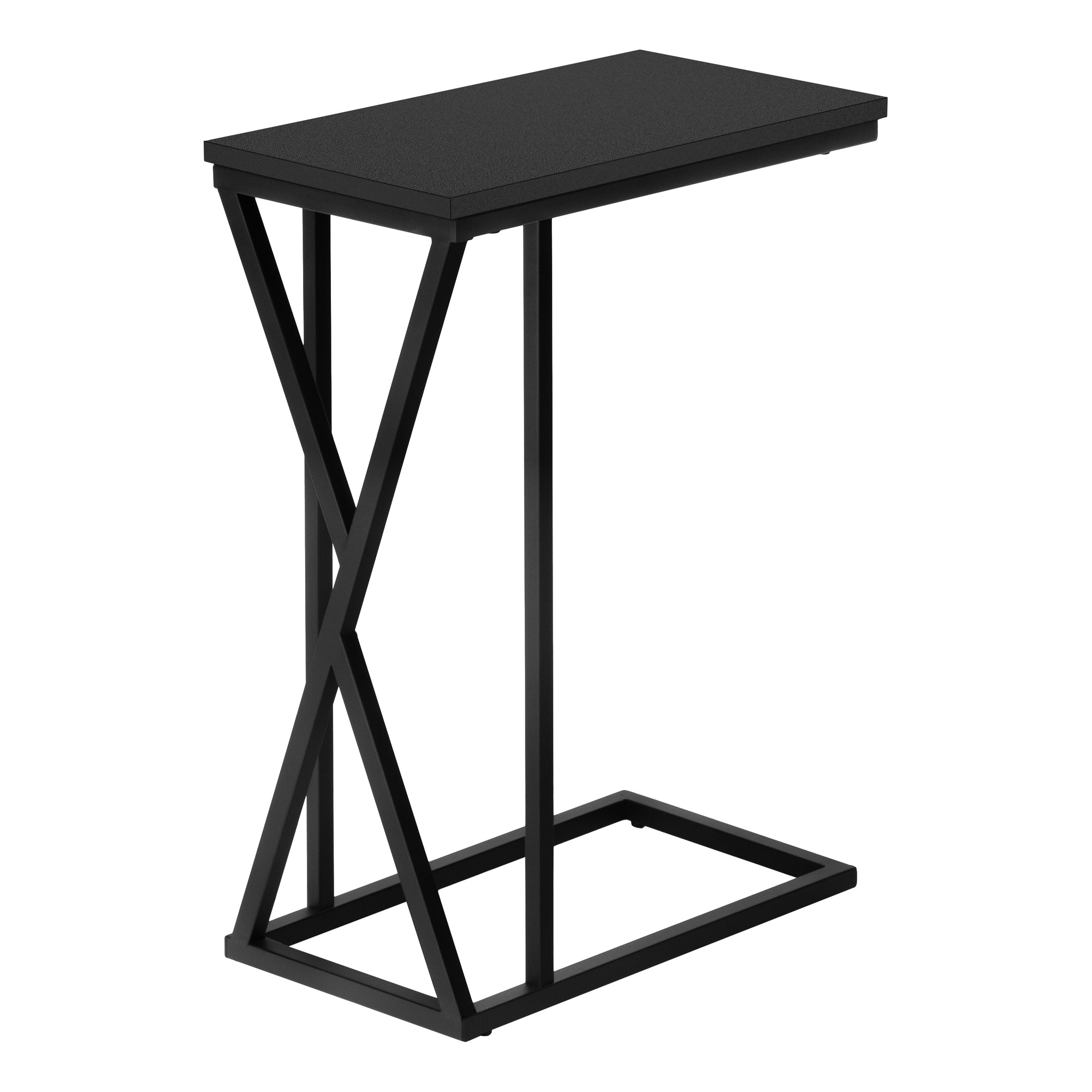 TABLE D'APPOINT - 25"H / NOIR / MÉTAL NOIR #I 3247