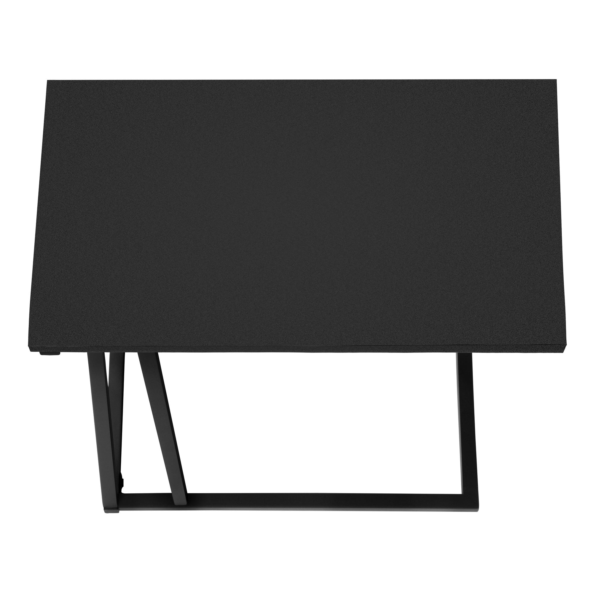 TABLE D'APPOINT - 25"H / NOIR / MÉTAL NOIR #I 3247