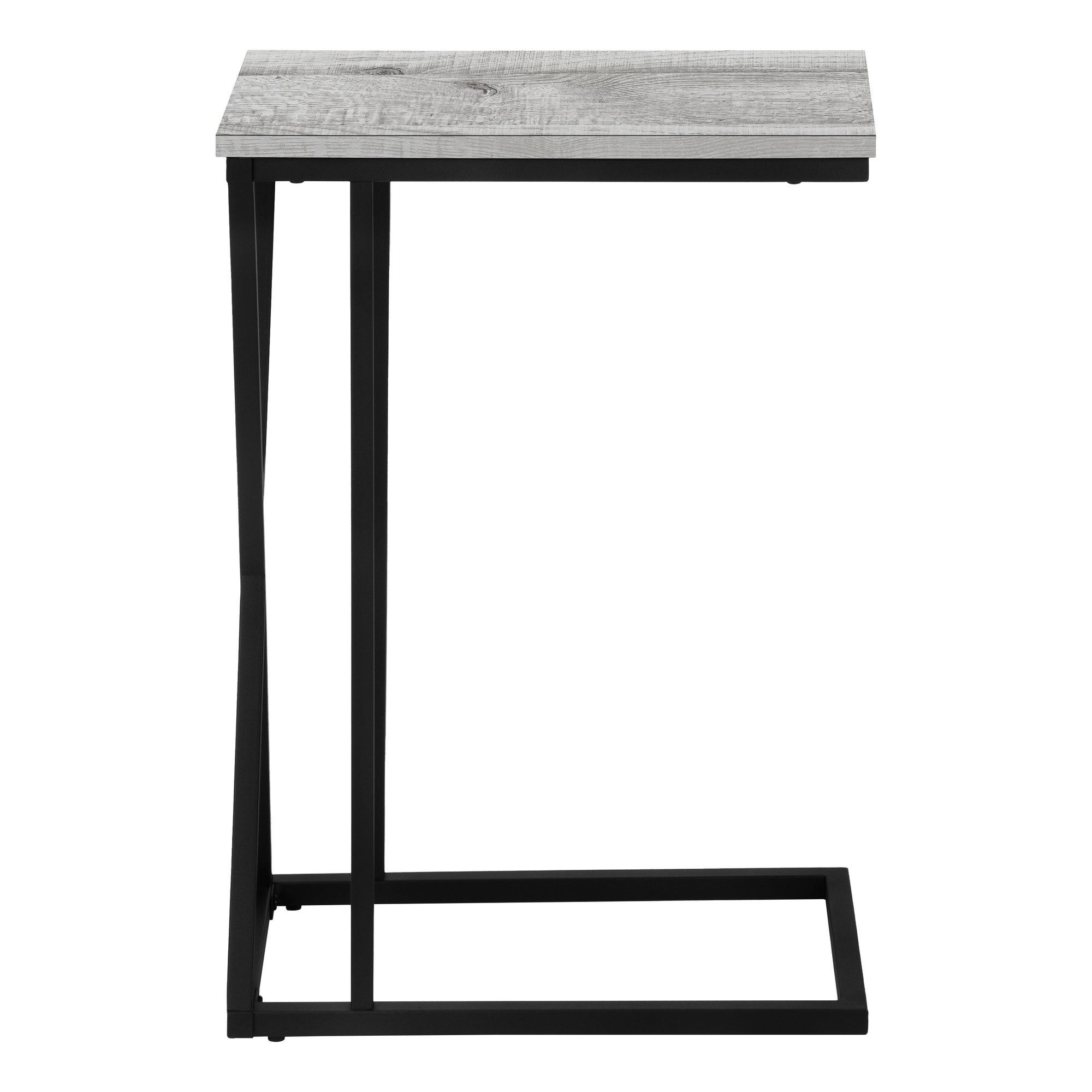 TABLE D'APPOINT - 25"H / GRIS / MÉTAL NOIR #I 3248