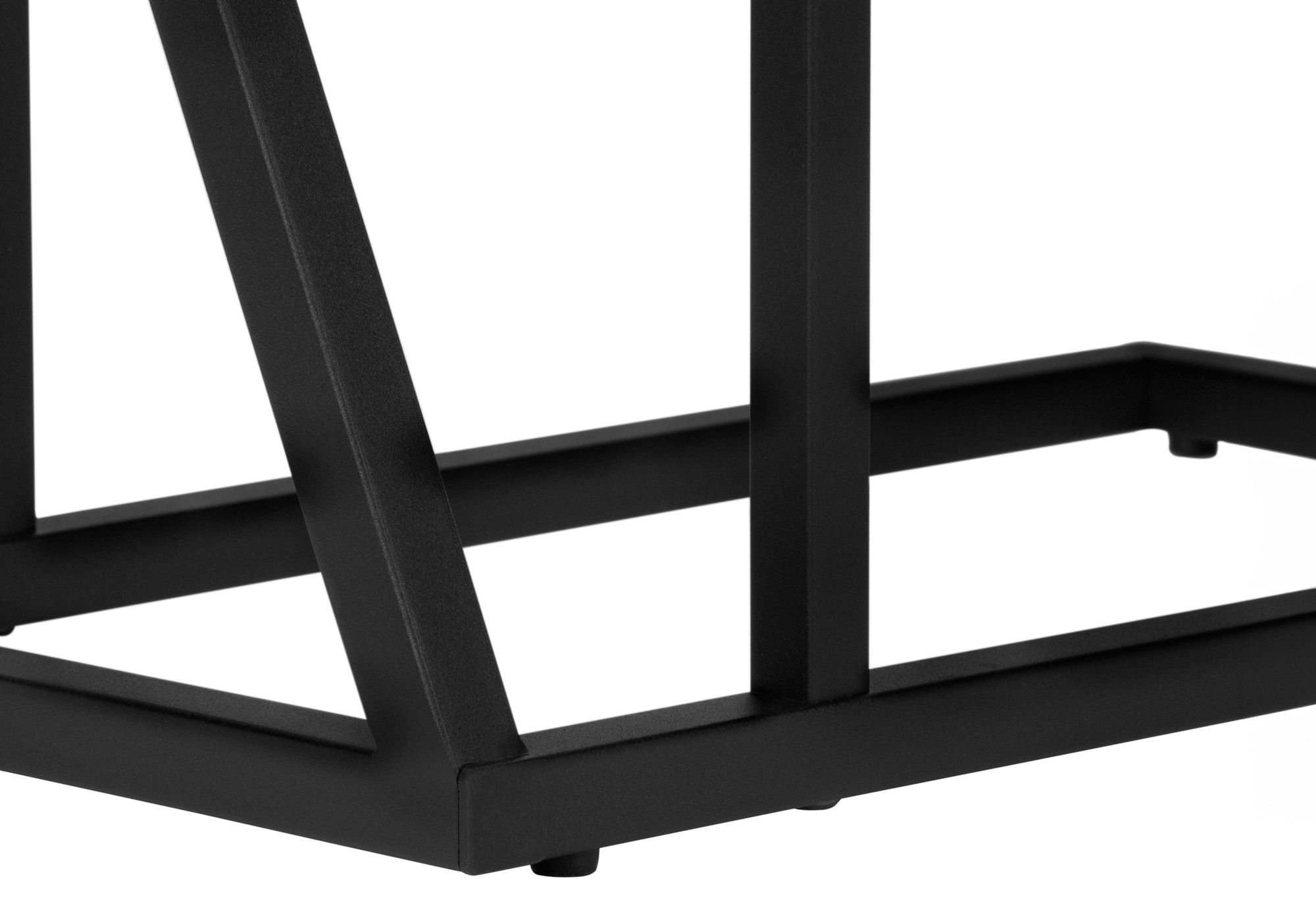 TABLE D'APPOINT - 25"H / GRIS / MÉTAL NOIR #I 3248