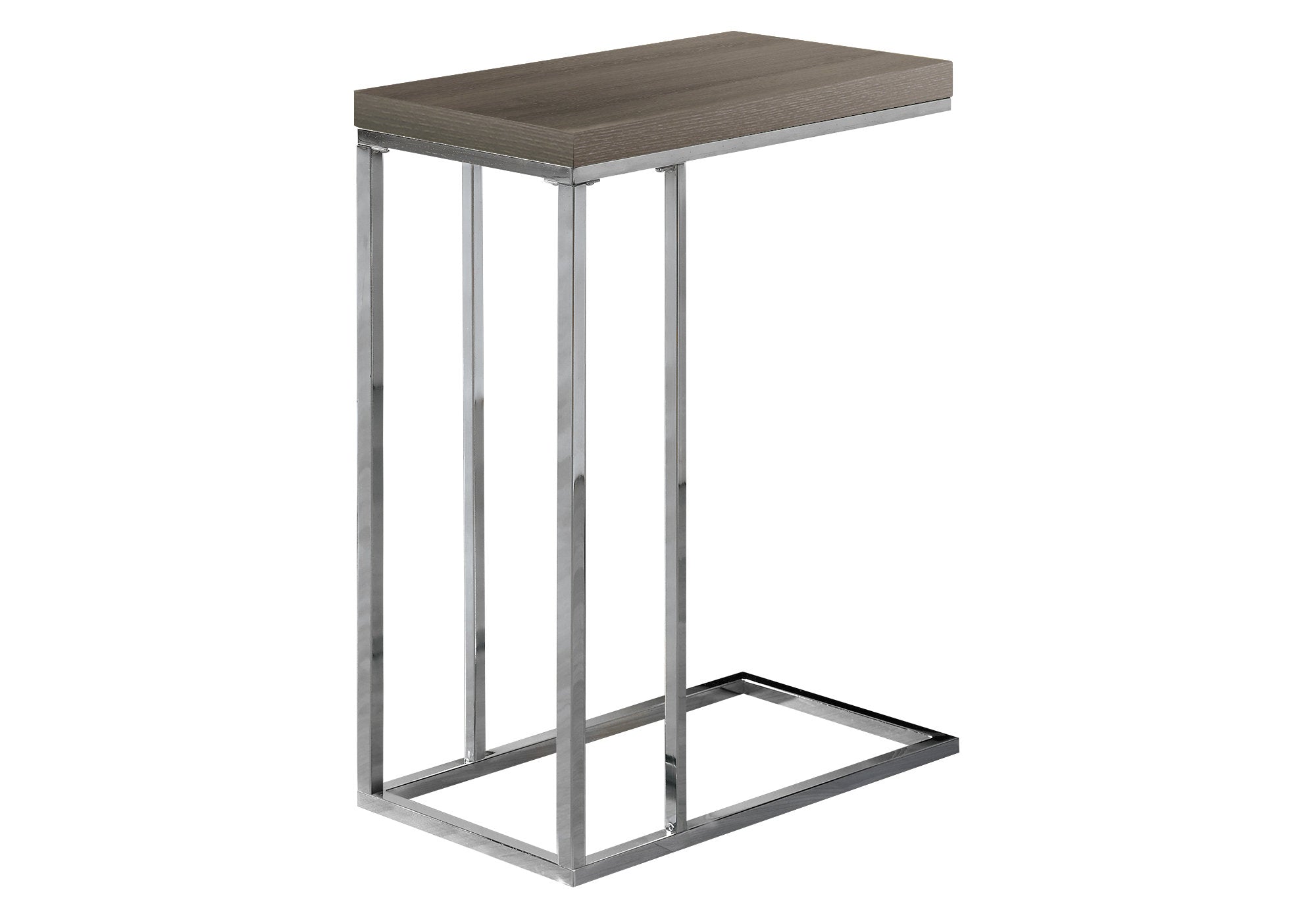 NIGHTSTAND - DARK TAUPE WITH CHROME METAL #I 3253