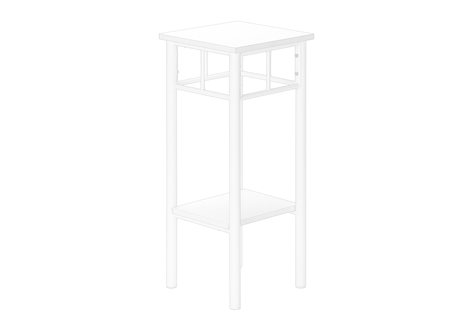 TABLE D'APPOINT - 28"H / BLANC / MÉTAL BLANC #I 3279