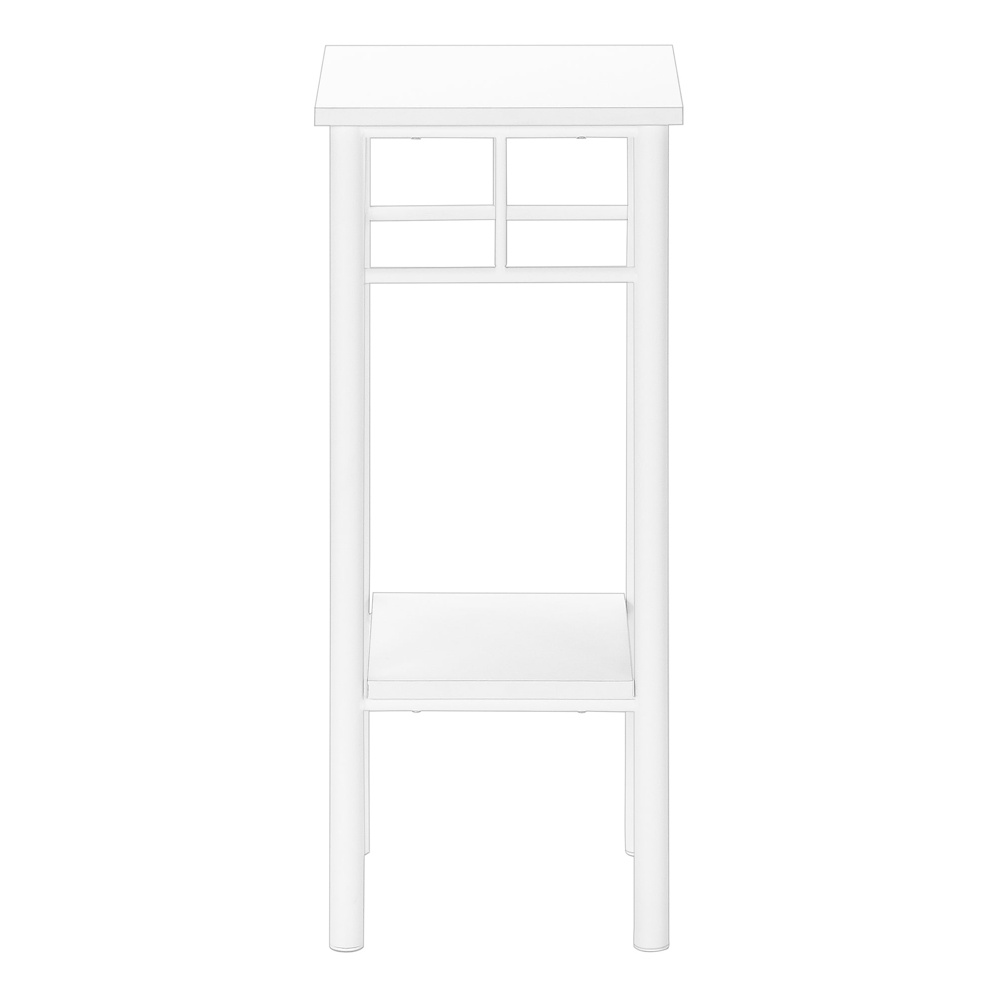 TABLE D'APPOINT - 28"H / BLANC / MÉTAL BLANC #I 3279