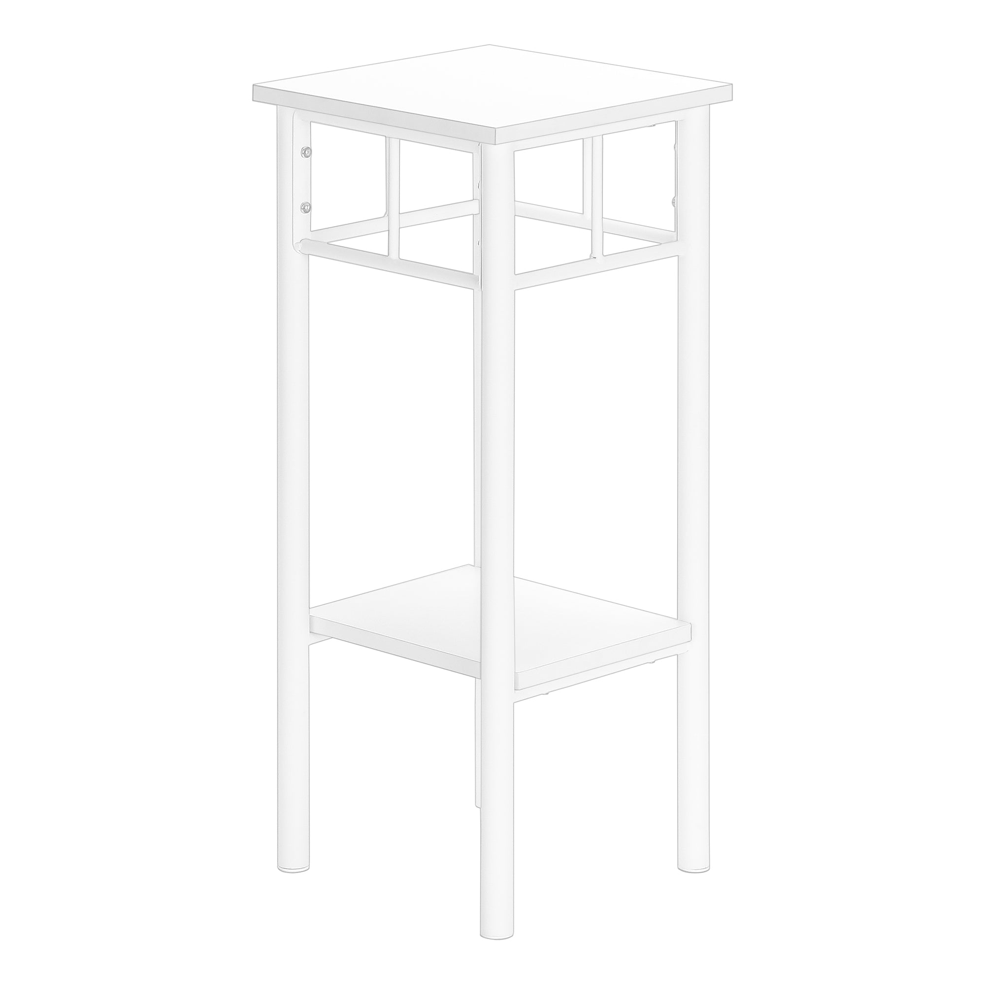 TABLE D'APPOINT - 28"H / BLANC / MÉTAL BLANC #I 3279