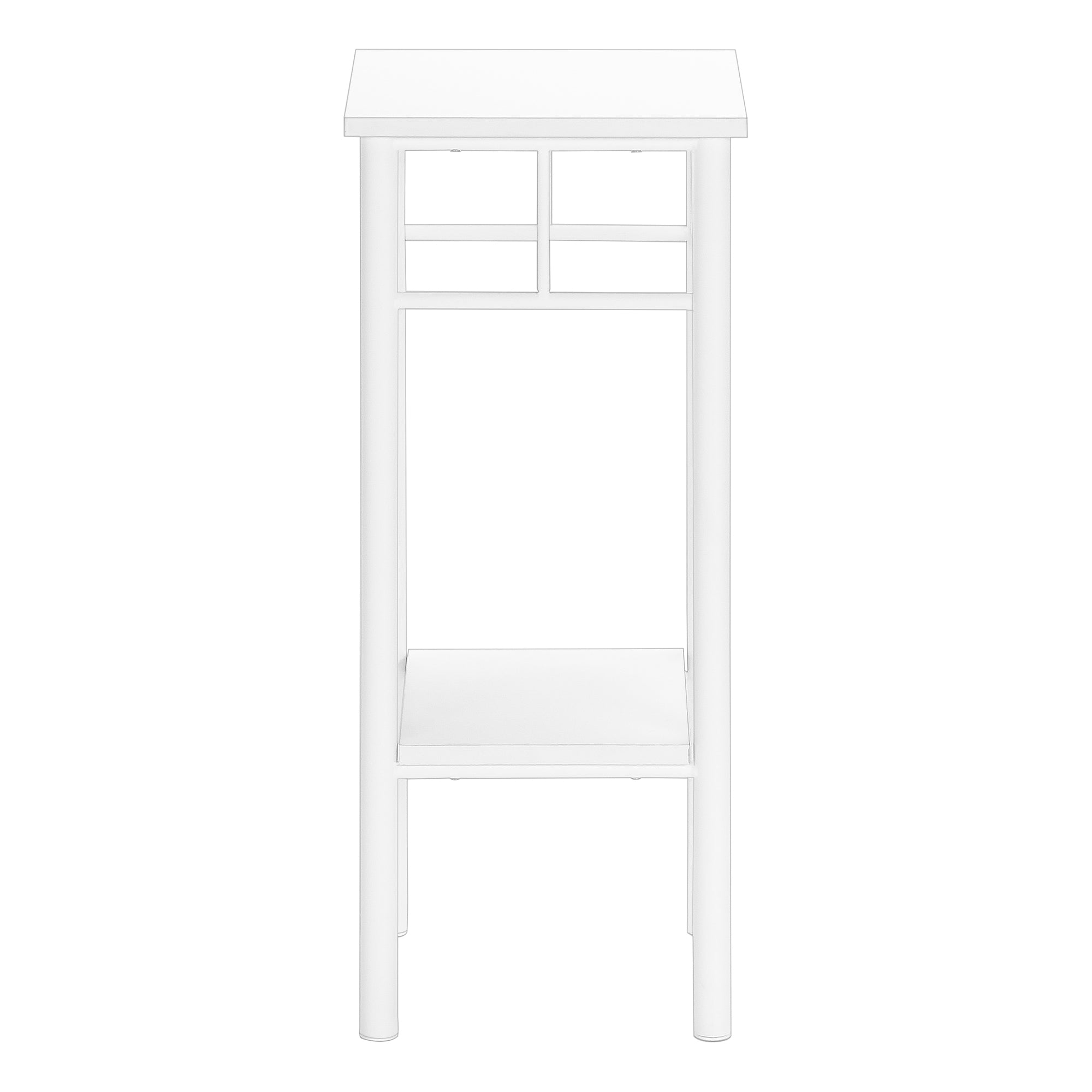 TABLE D'APPOINT - 28"H / BLANC / MÉTAL BLANC #I 3279