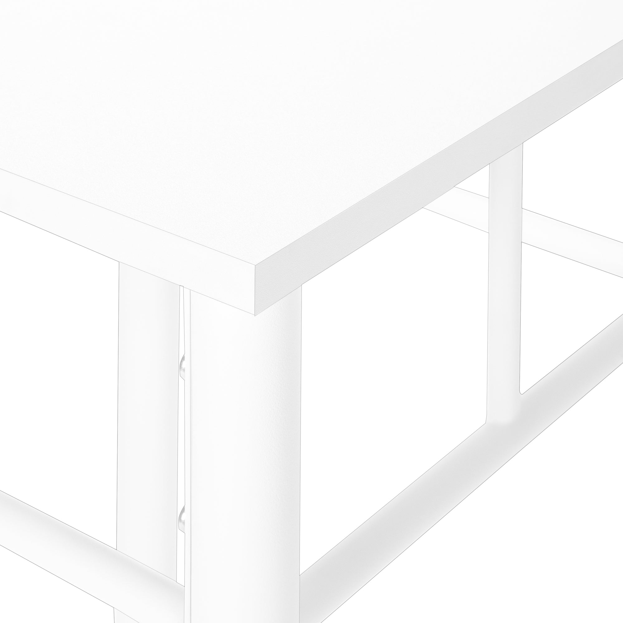 TABLE D'APPOINT - 28"H / BLANC / MÉTAL BLANC #I 3279