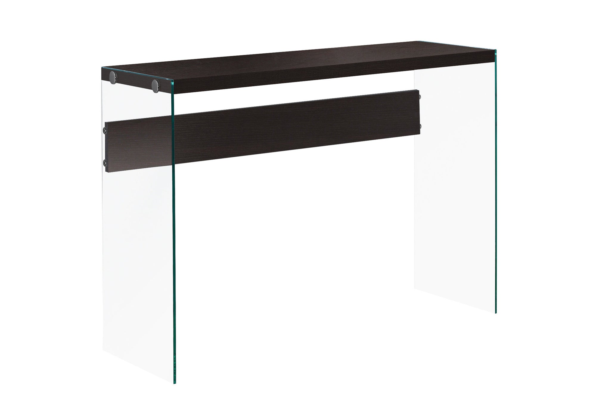 TABLE D'APPOINT - 44"L / ESPRESSO / VERRE TREMPÉ #I 3282