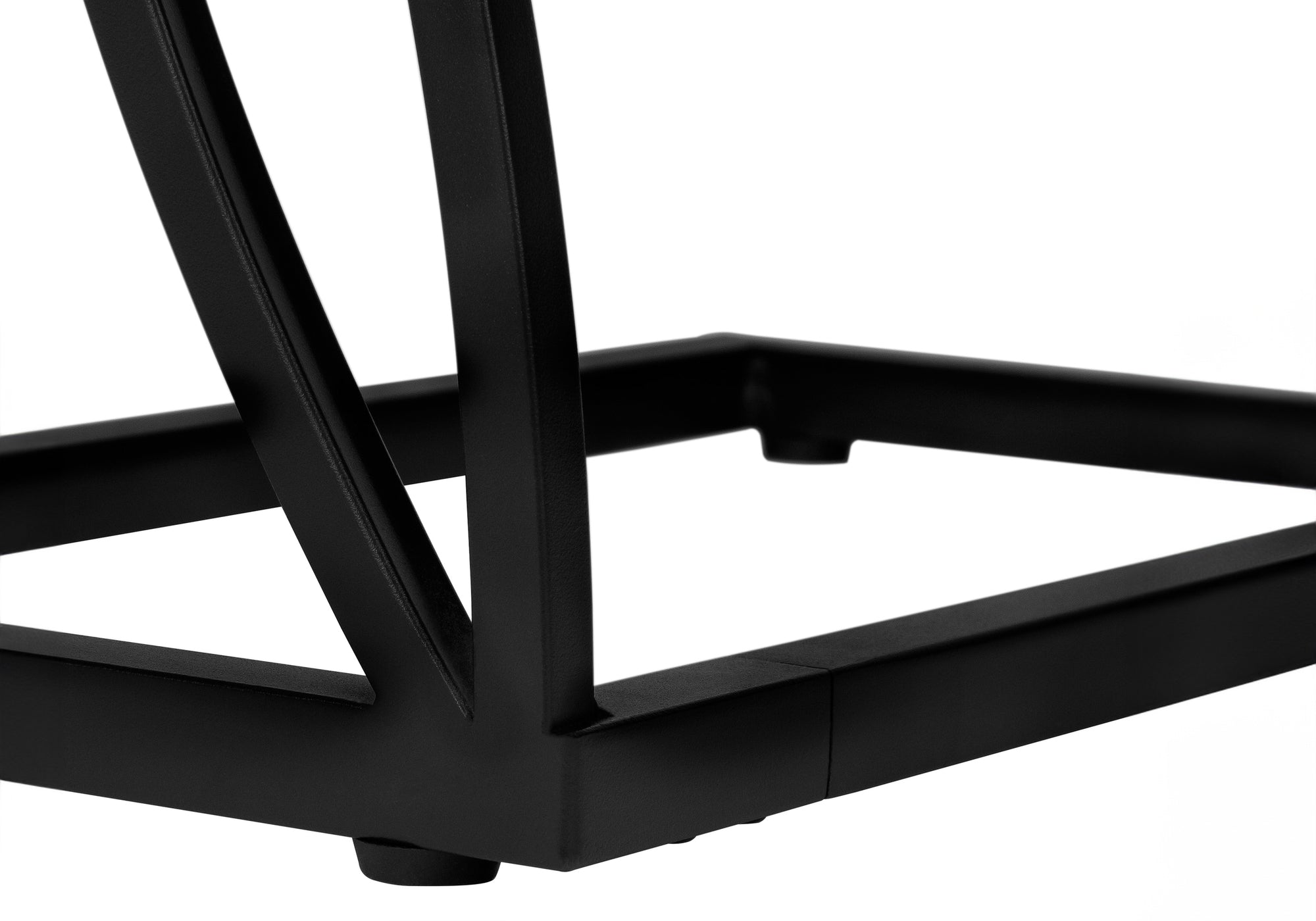 TABLE D'APPOINT - 25"H / ASPECT PIERRE GRISE / MÉTAL NOIR #I 3305