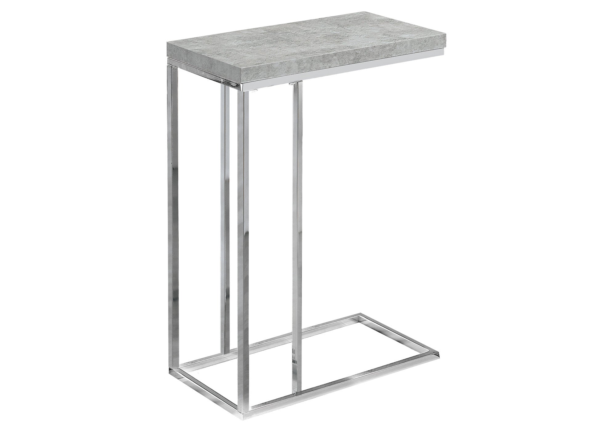 ACCENT TABLE - GREY CEMENT WITH CHROME METAL #I 3372