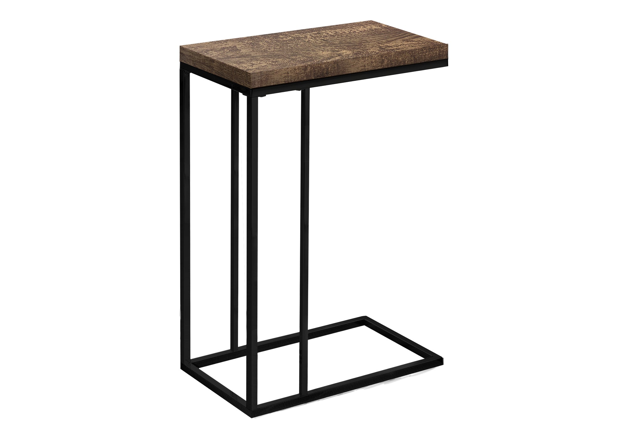 NIGHTSTAND - BROWN RECLAIMED WOOD-LOOK / BLACK METAL #I 3403