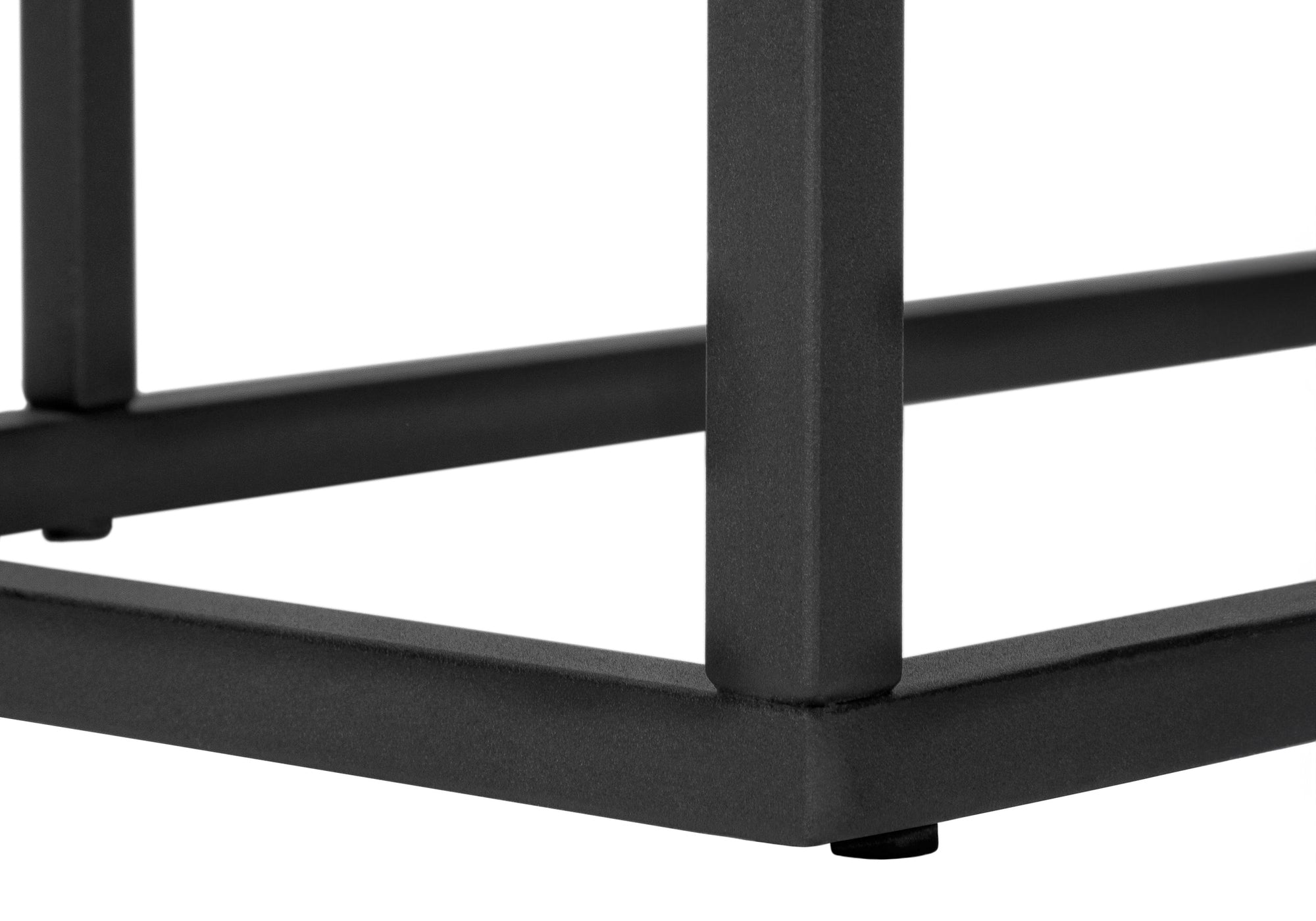 TABLE D'APPOINT - ASPECT BOIS RÉCUPÉRÉ GRIS / MÉTAL NOIR #I 3404