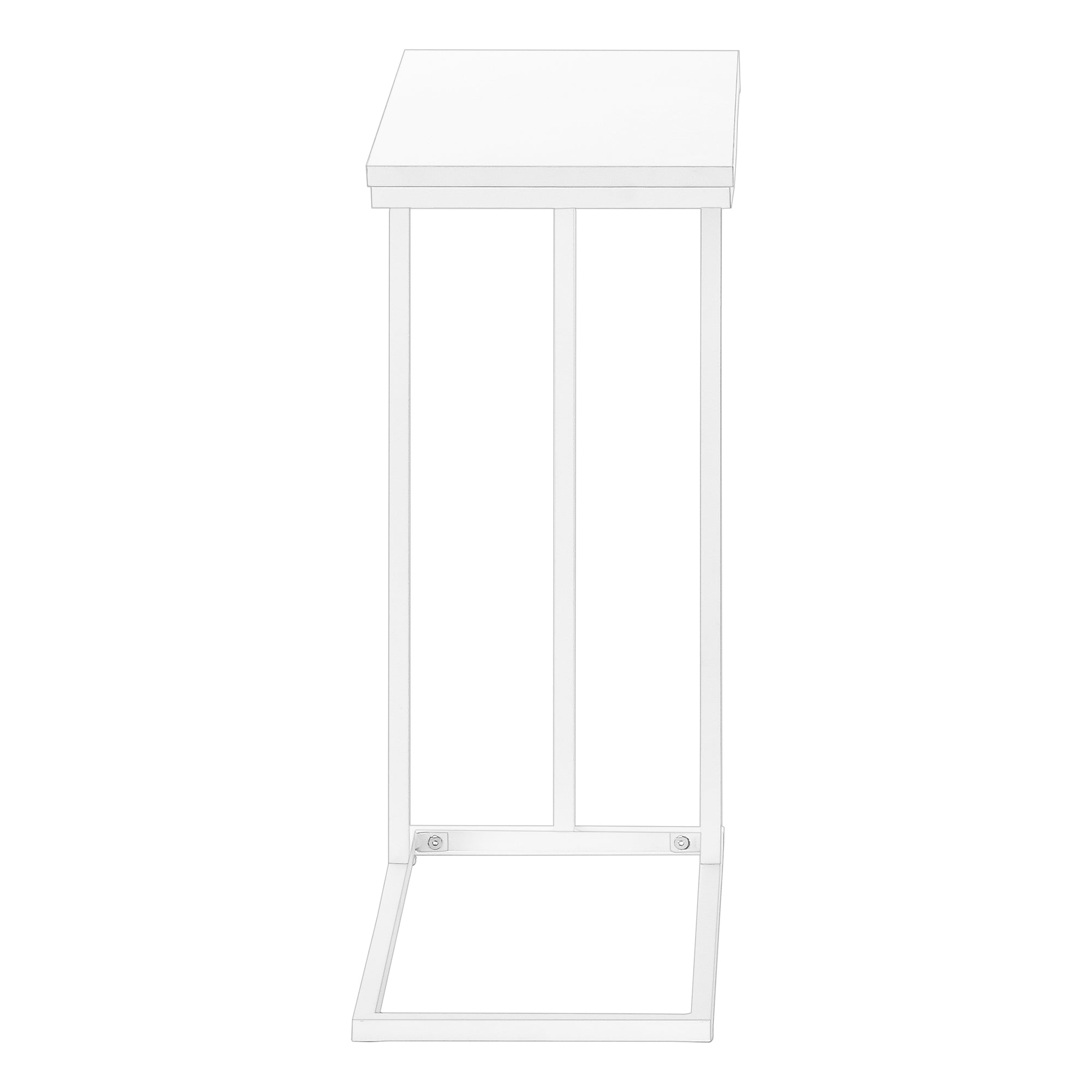 TABLE D'APPOINT - 25"H /BLANC / MÉTAL BLANC #I 3468