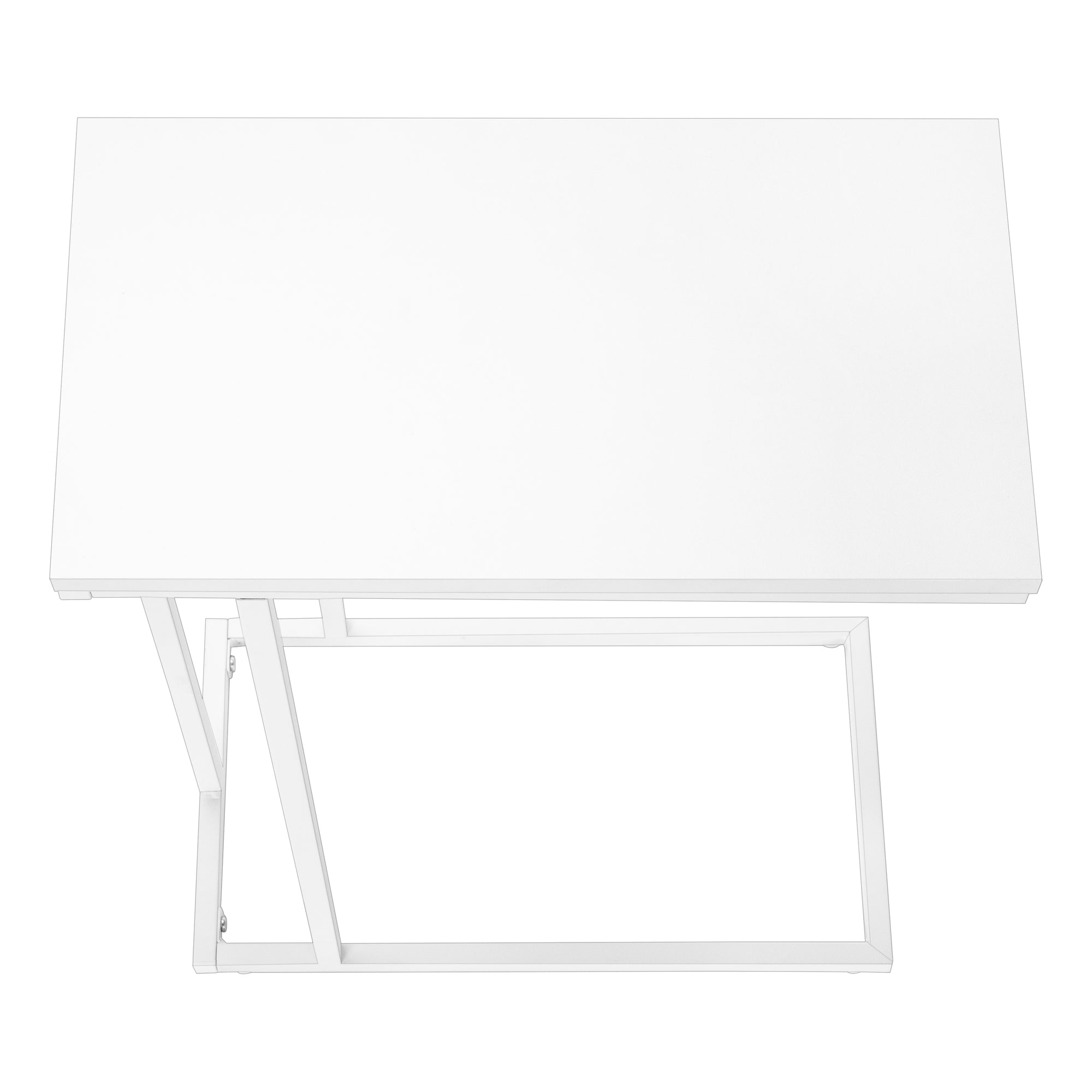 TABLE D'APPOINT - 25"H /BLANC / MÉTAL BLANC #I 3468