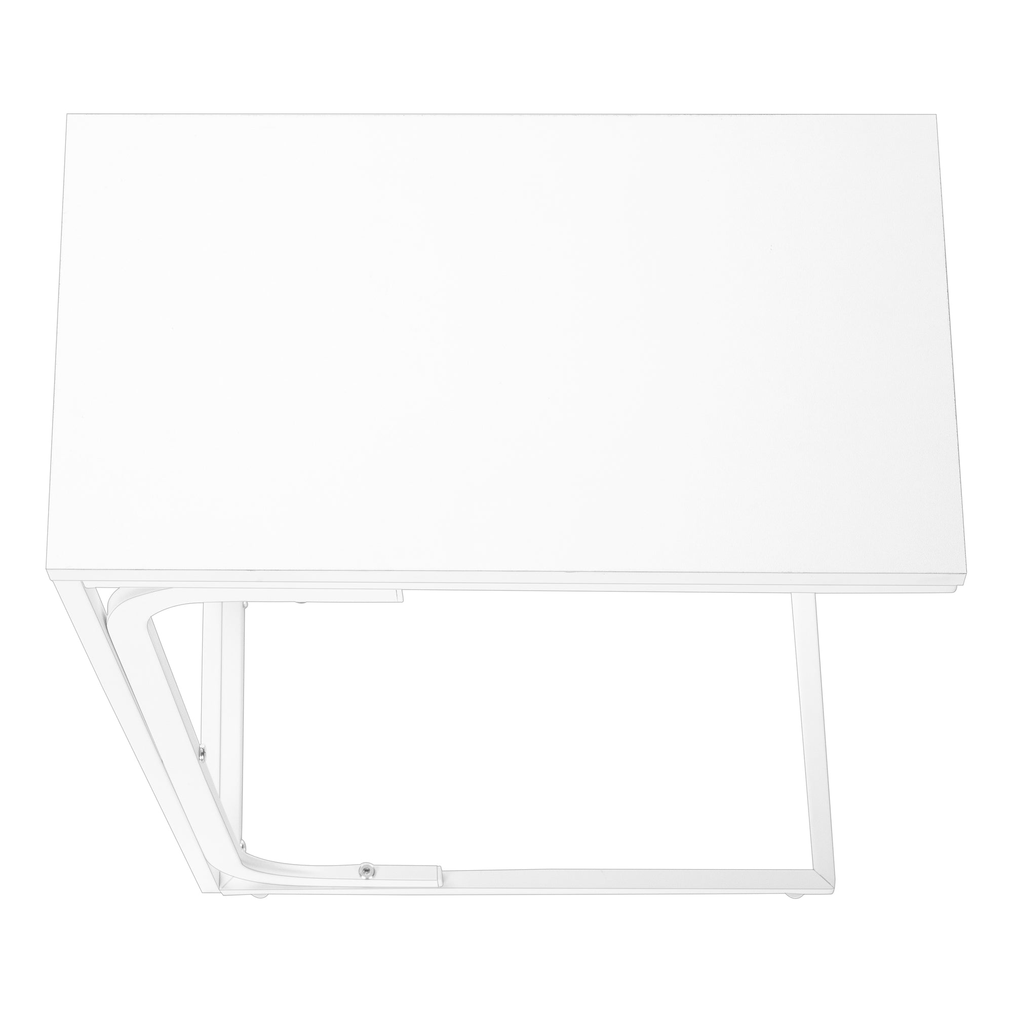 TABLE D'APPOINT - 25"H /BLANC / MÉTAL BLANC #I 3478