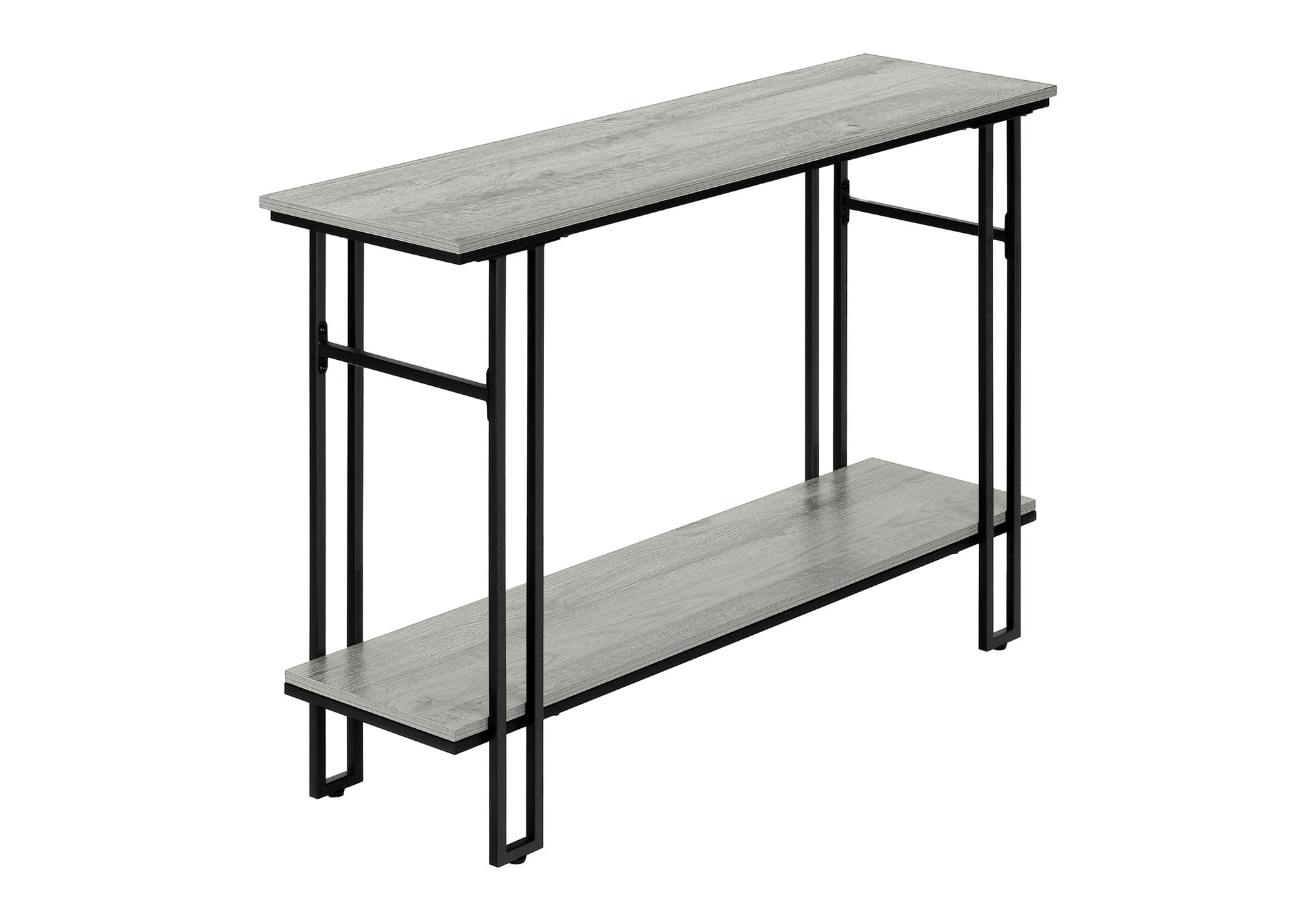 ACCENT TABLE - 48"L / GREY / BLACK METAL HALL CONSOLE #I 3576