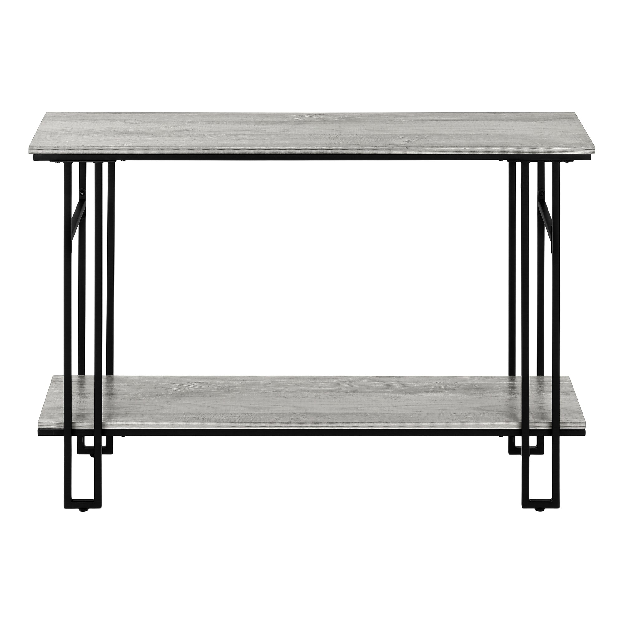 ACCENT TABLE - 48"L / GREY / BLACK METAL HALL CONSOLE #I 3576