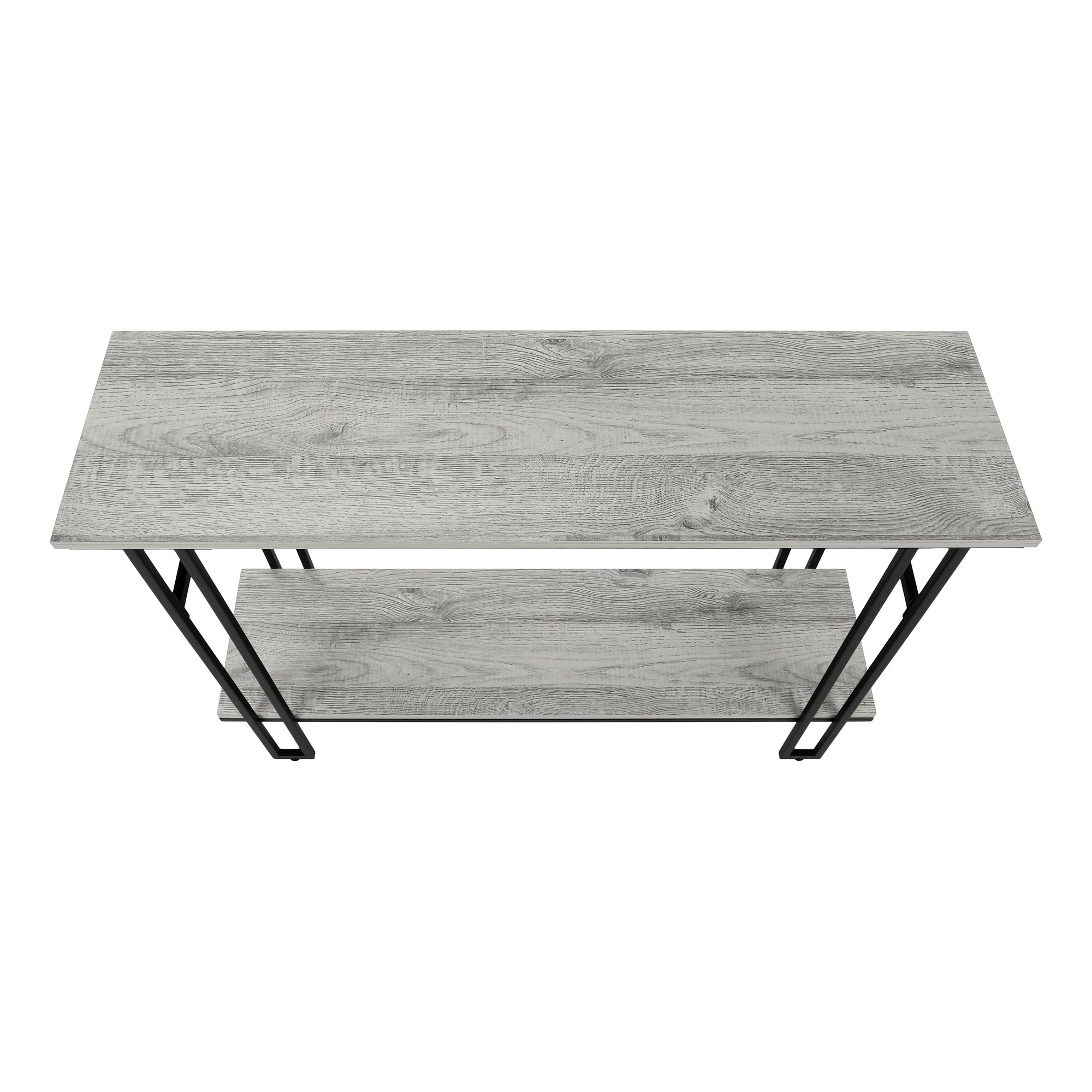 ACCENT TABLE - 48"L / GREY / BLACK METAL HALL CONSOLE #I 3576