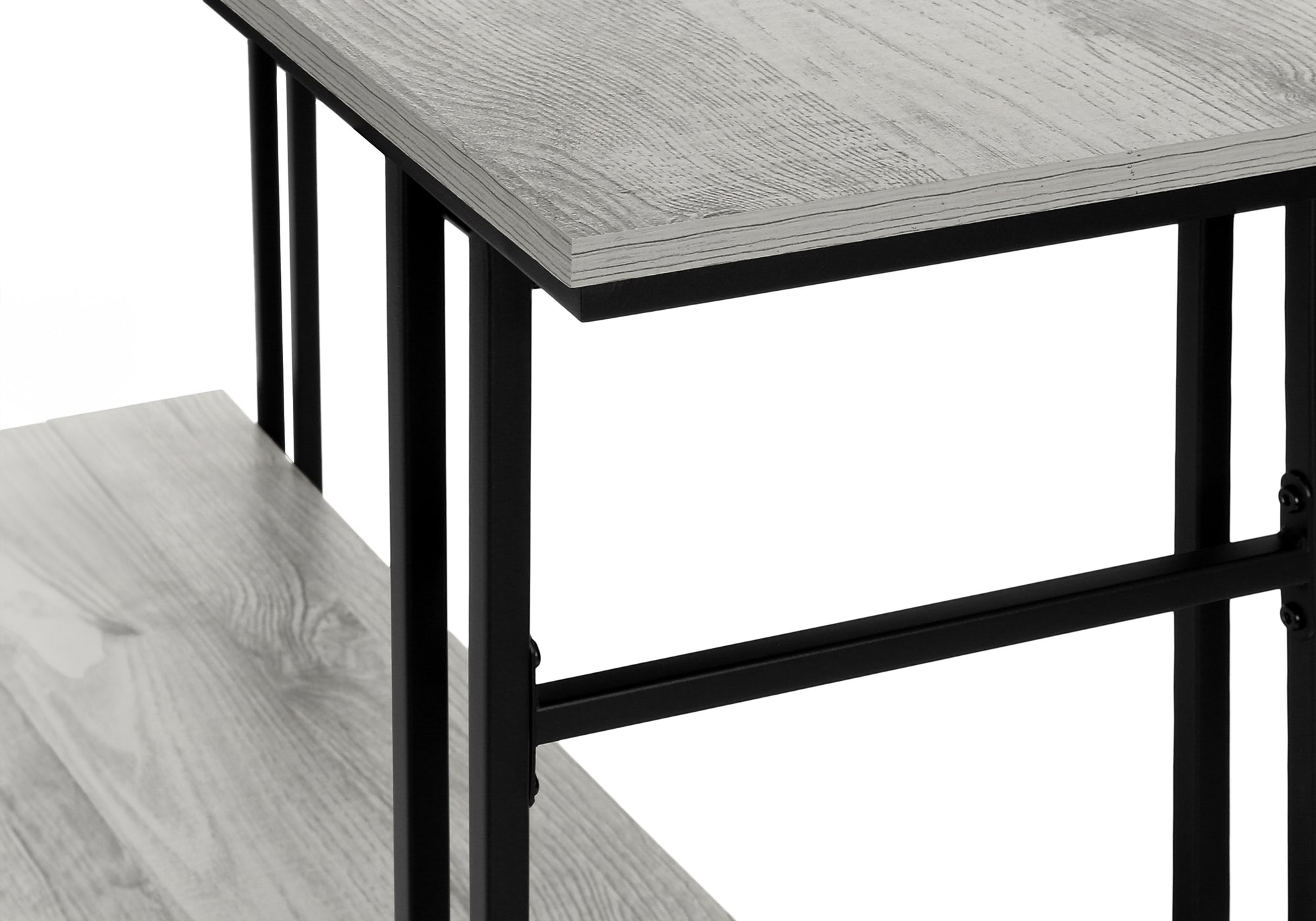 ACCENT TABLE - 48"L / GREY / BLACK METAL HALL CONSOLE #I 3576