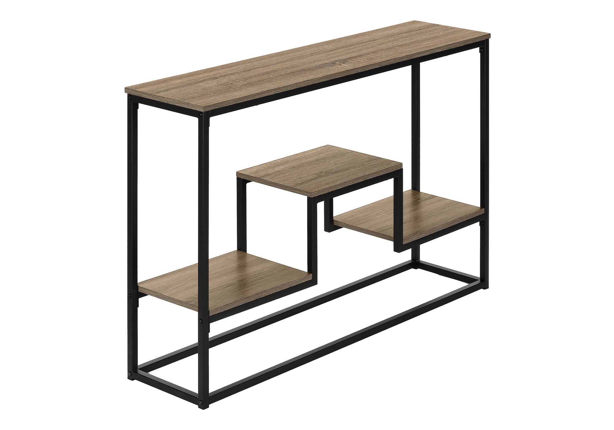 ACCENT TABLE - 48"L / TAUPE / BLACK METAL HALL CONSOLE #I 3581