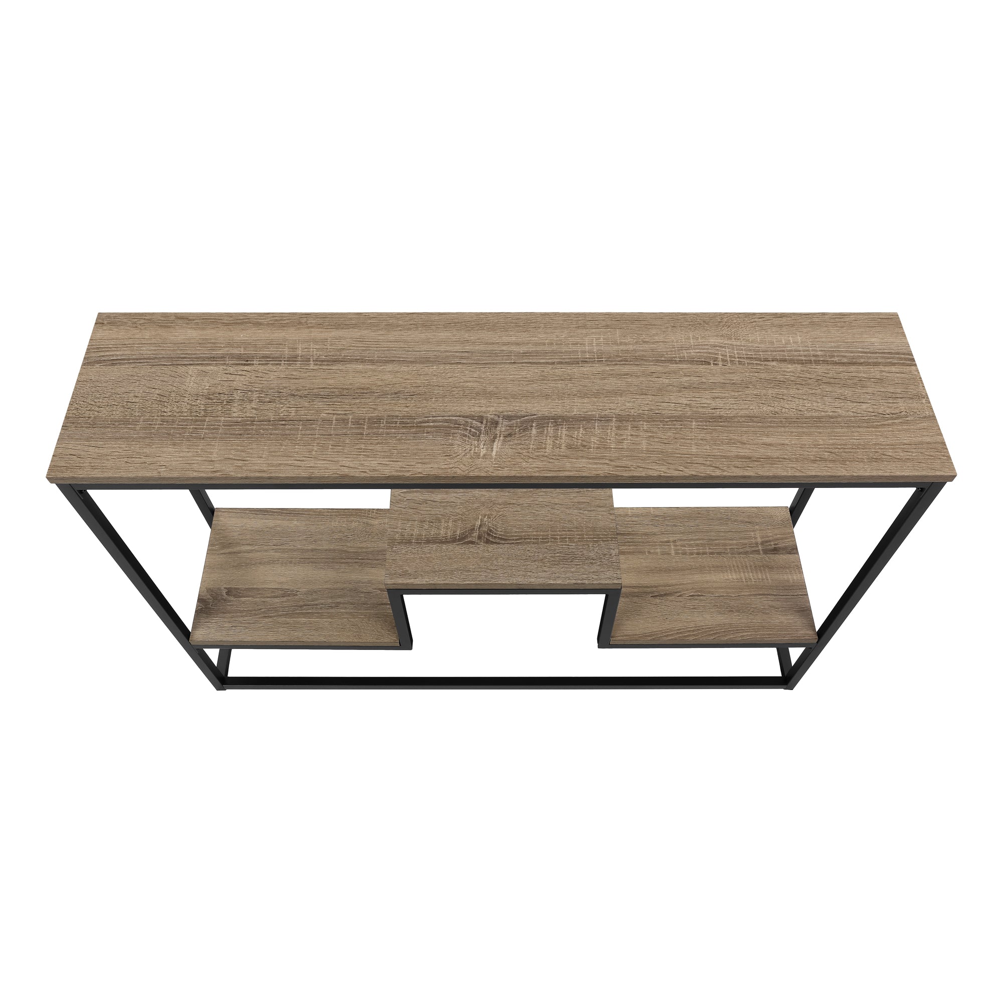 ACCENT TABLE - 48"L / TAUPE / BLACK METAL HALL CONSOLE #I 3581