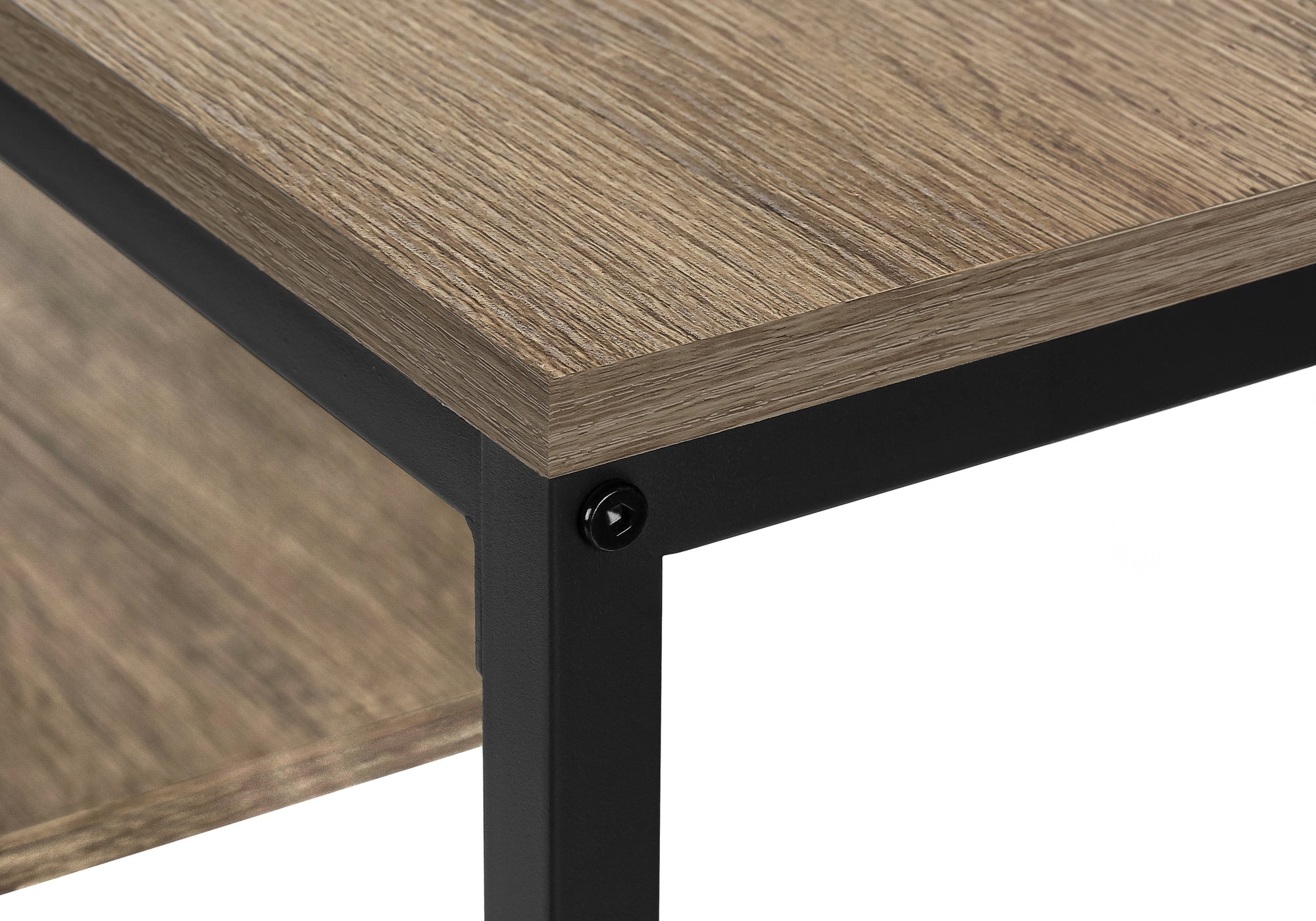 ACCENT TABLE - 48"L / TAUPE / BLACK METAL HALL CONSOLE #I 3581