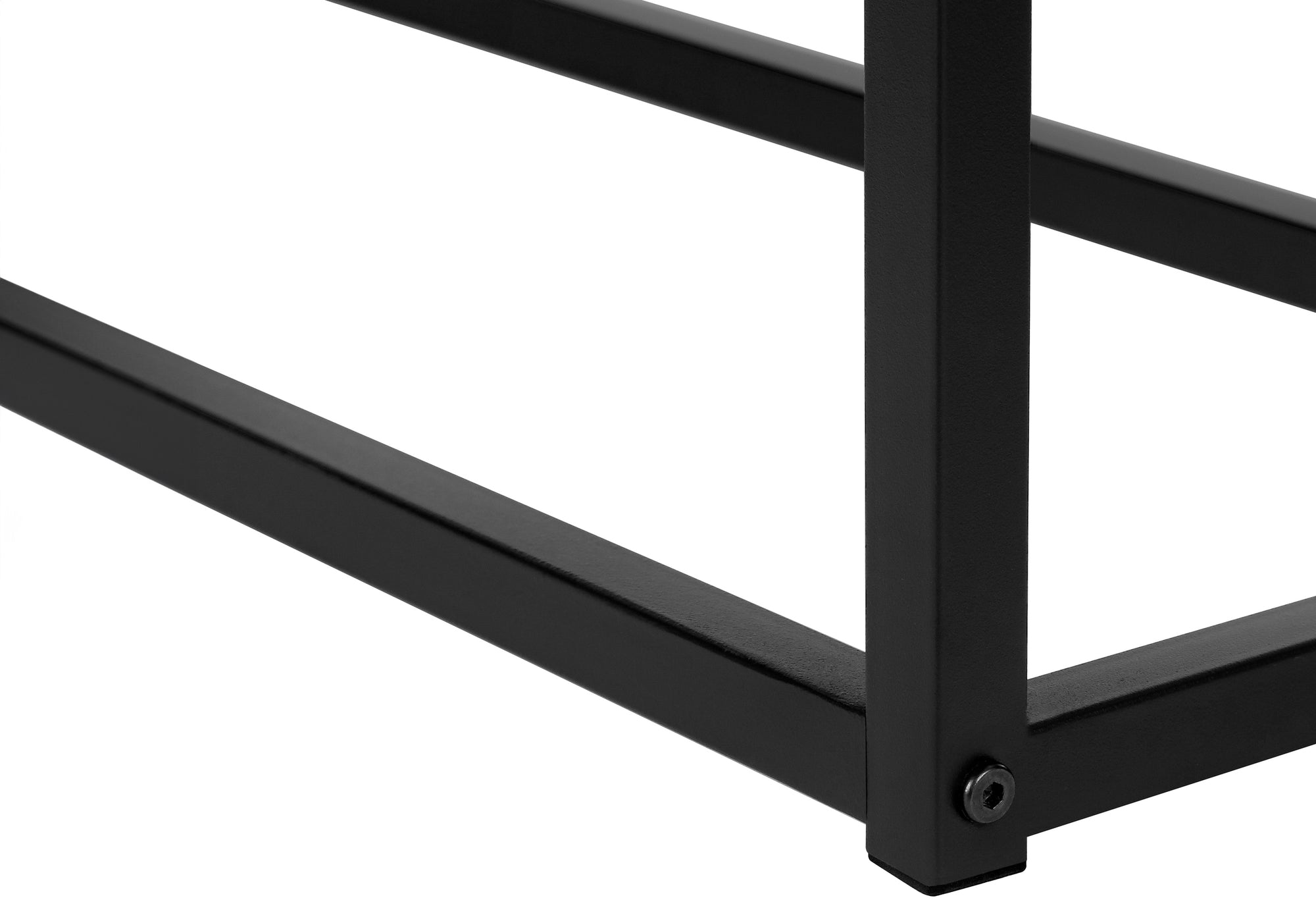 ACCENT TABLE - 48"L / ESPRESSO / BLACK METAL HALL CONSOLE #I 3582