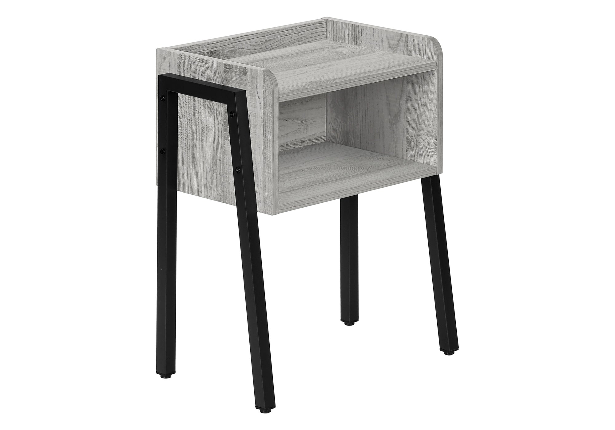 TABLE D'APPOINT - 23"H / GRIS / MÉTAL NOIR #I 3591