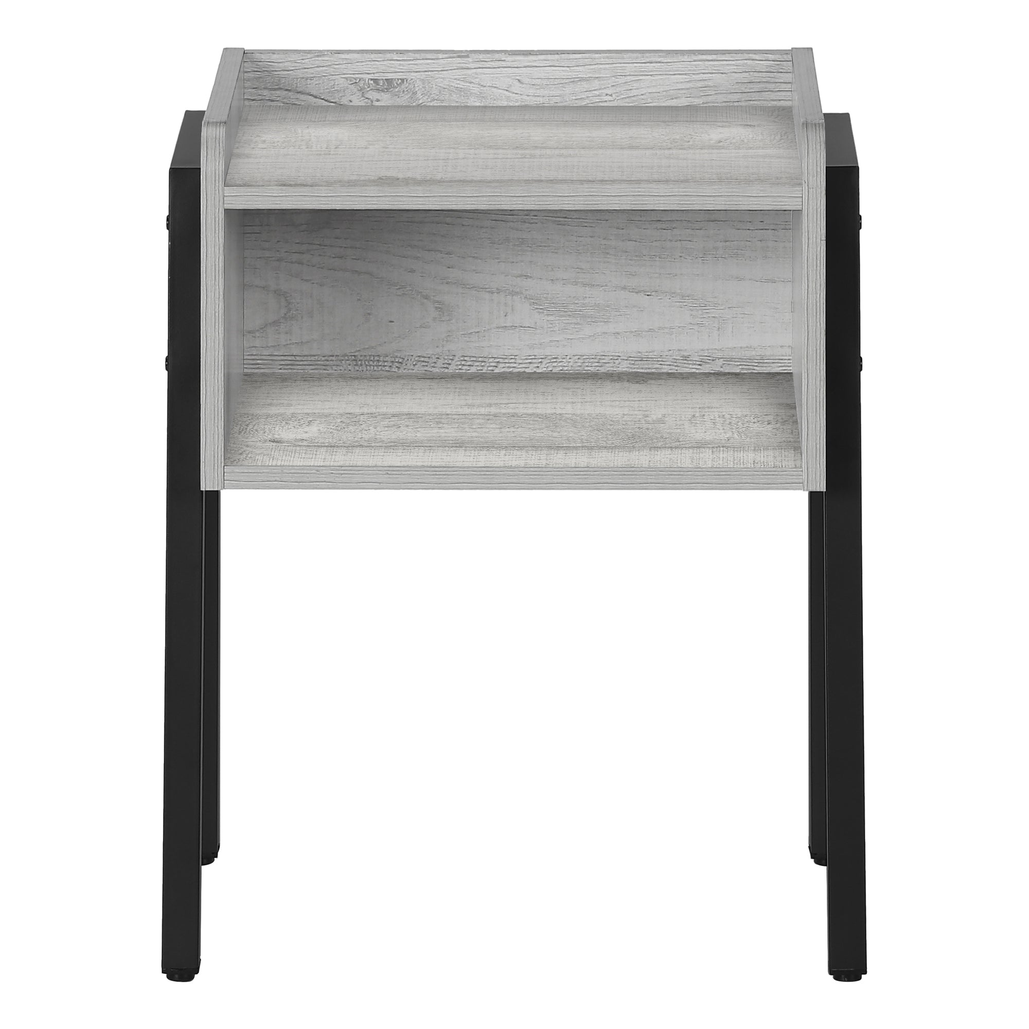 TABLE D'APPOINT - 23"H / GRIS / MÉTAL NOIR #I 3591