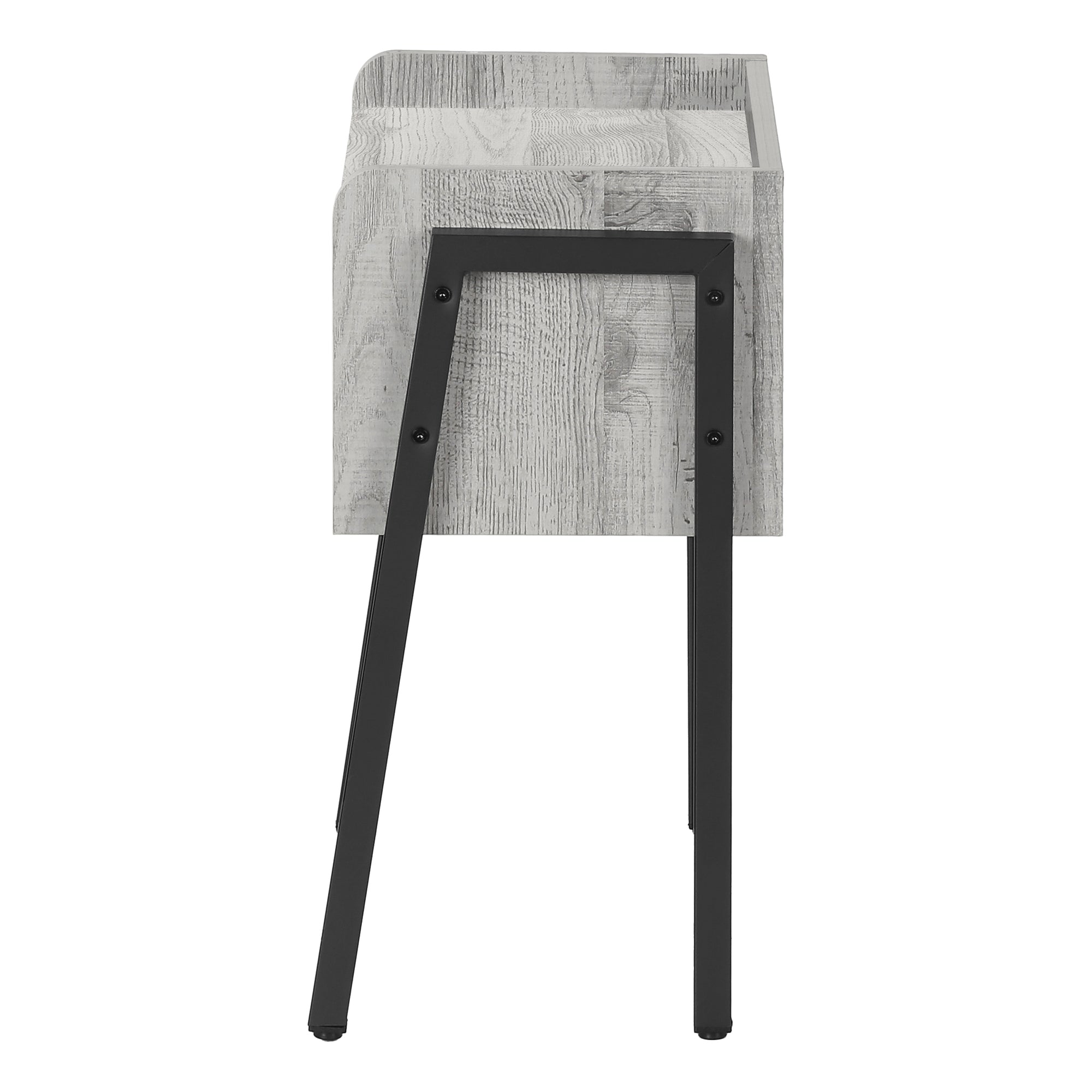 TABLE D'APPOINT - 23"H / GRIS / MÉTAL NOIR #I 3591