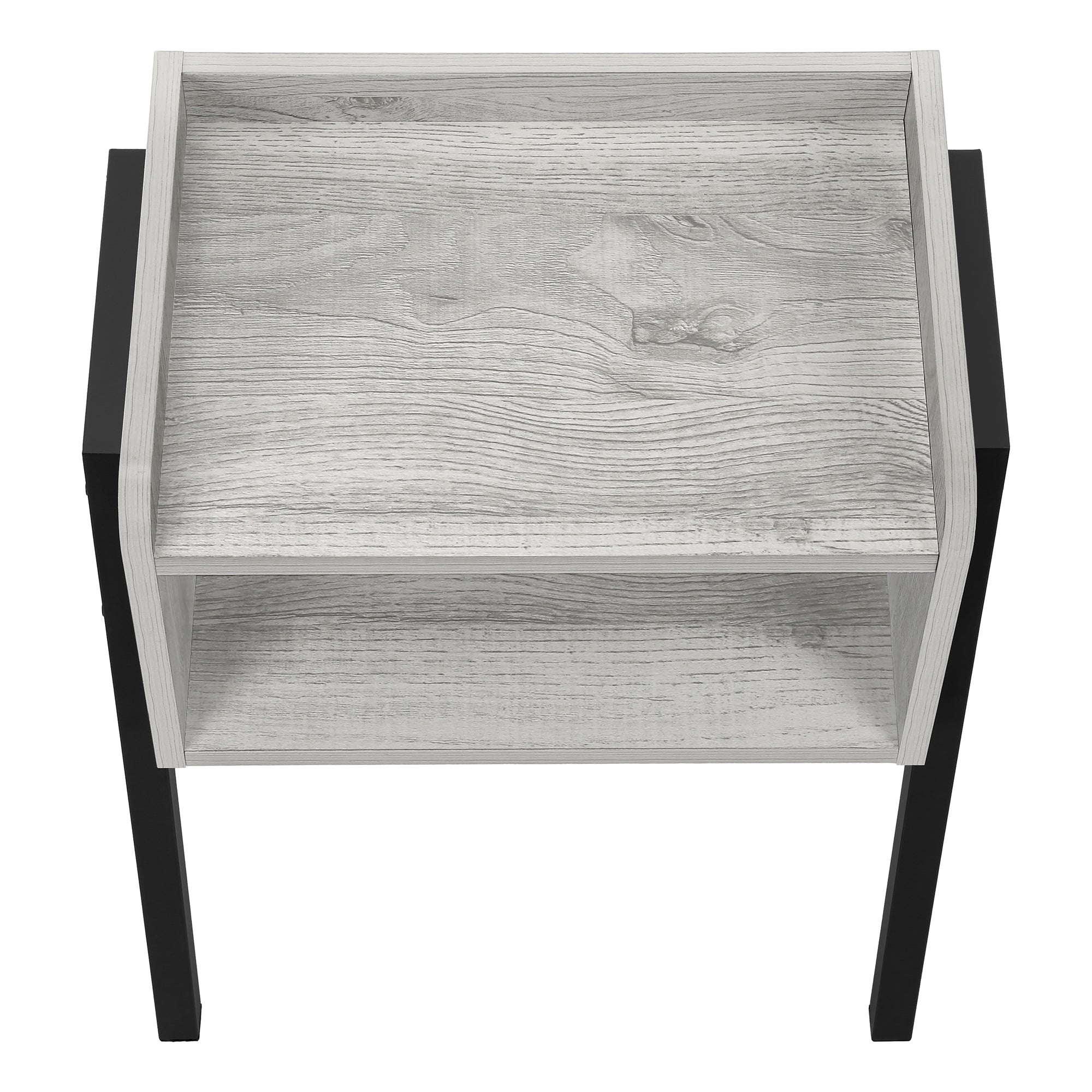 TABLE D'APPOINT - 23"H / GRIS / MÉTAL NOIR #I 3591