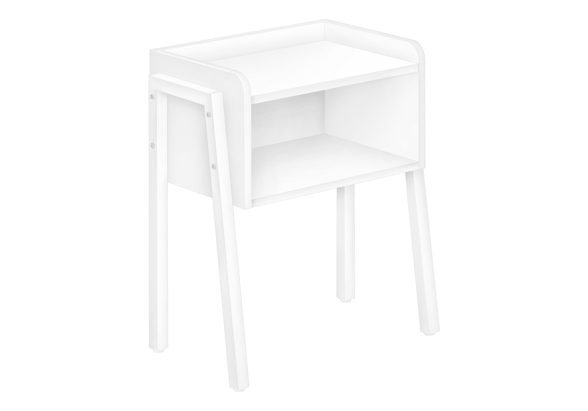 TABLE D'APPOINT - 23"H / BLANC / MÉTAL BLANC #I 3594