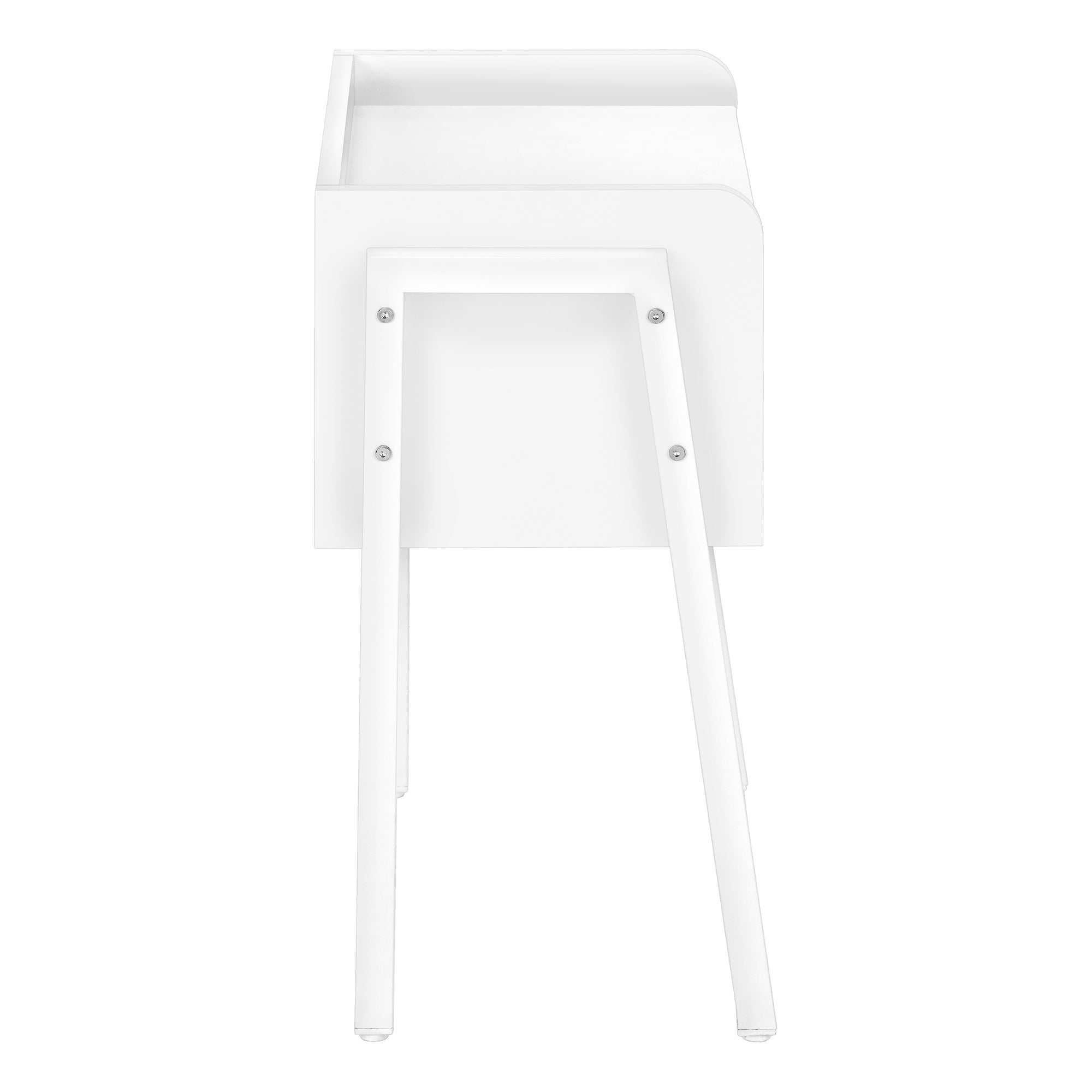 TABLE D'APPOINT - 23"H / BLANC / MÉTAL BLANC #I 3594