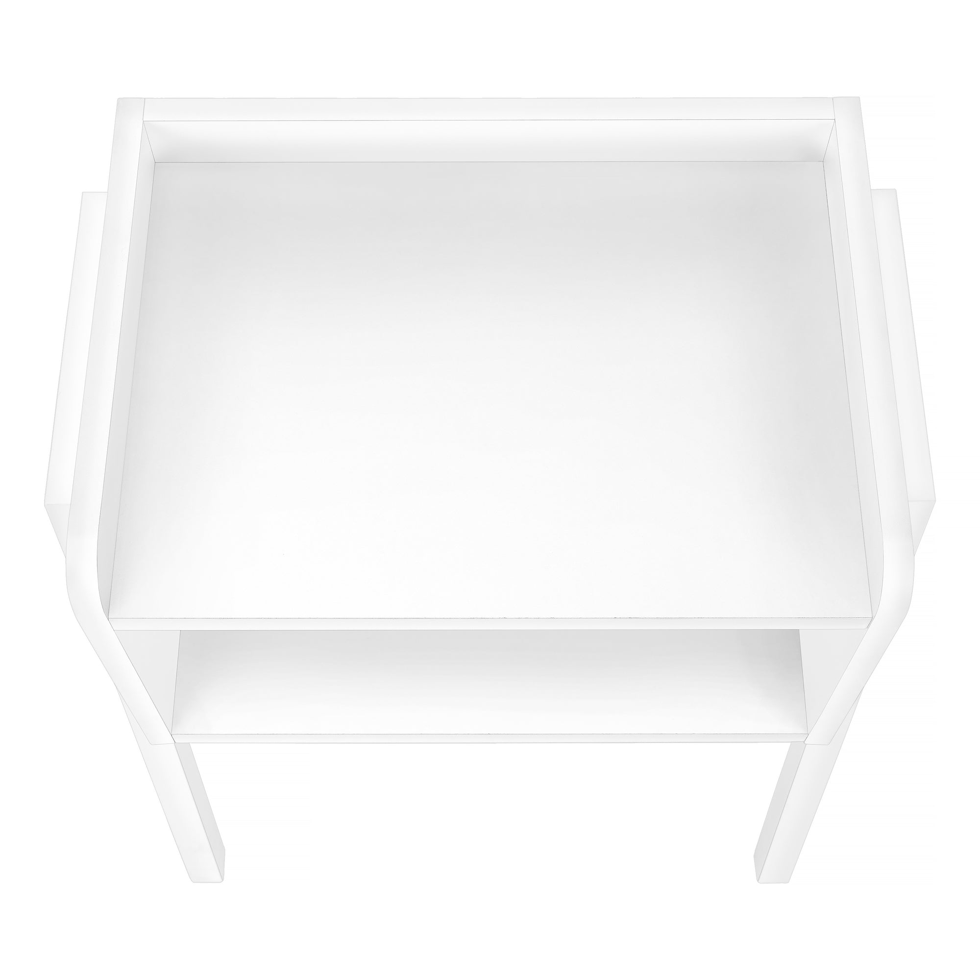 TABLE D'APPOINT - 23"H / BLANC / MÉTAL BLANC #I 3594