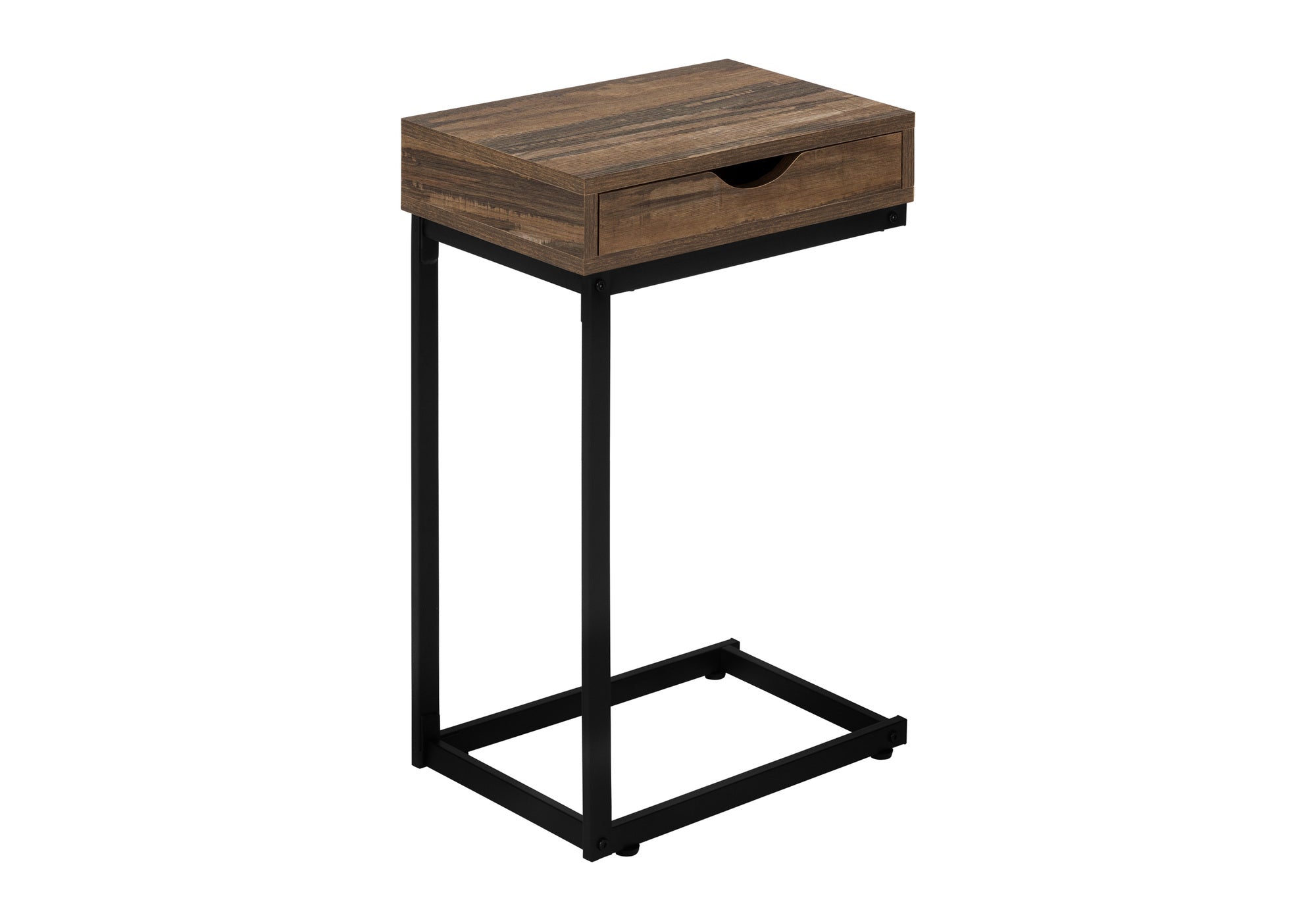 NIGHTSTAND - BROWN RECLAIMED-LOOK / BLACK METAL #I 3602