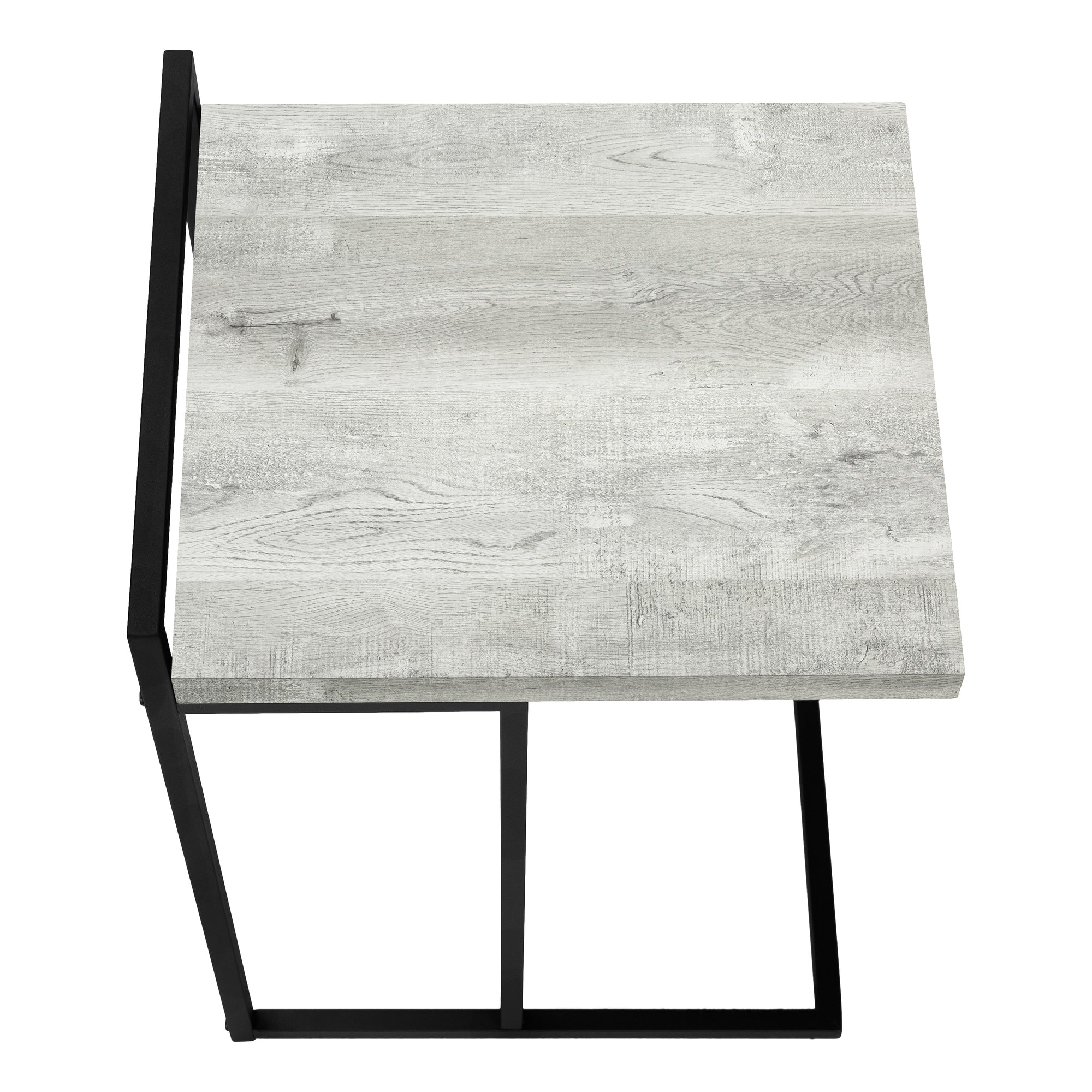 NIGHTSTAND - 25"H / GREY RECLAIMED WOOD / BLACK METAL #I 3631