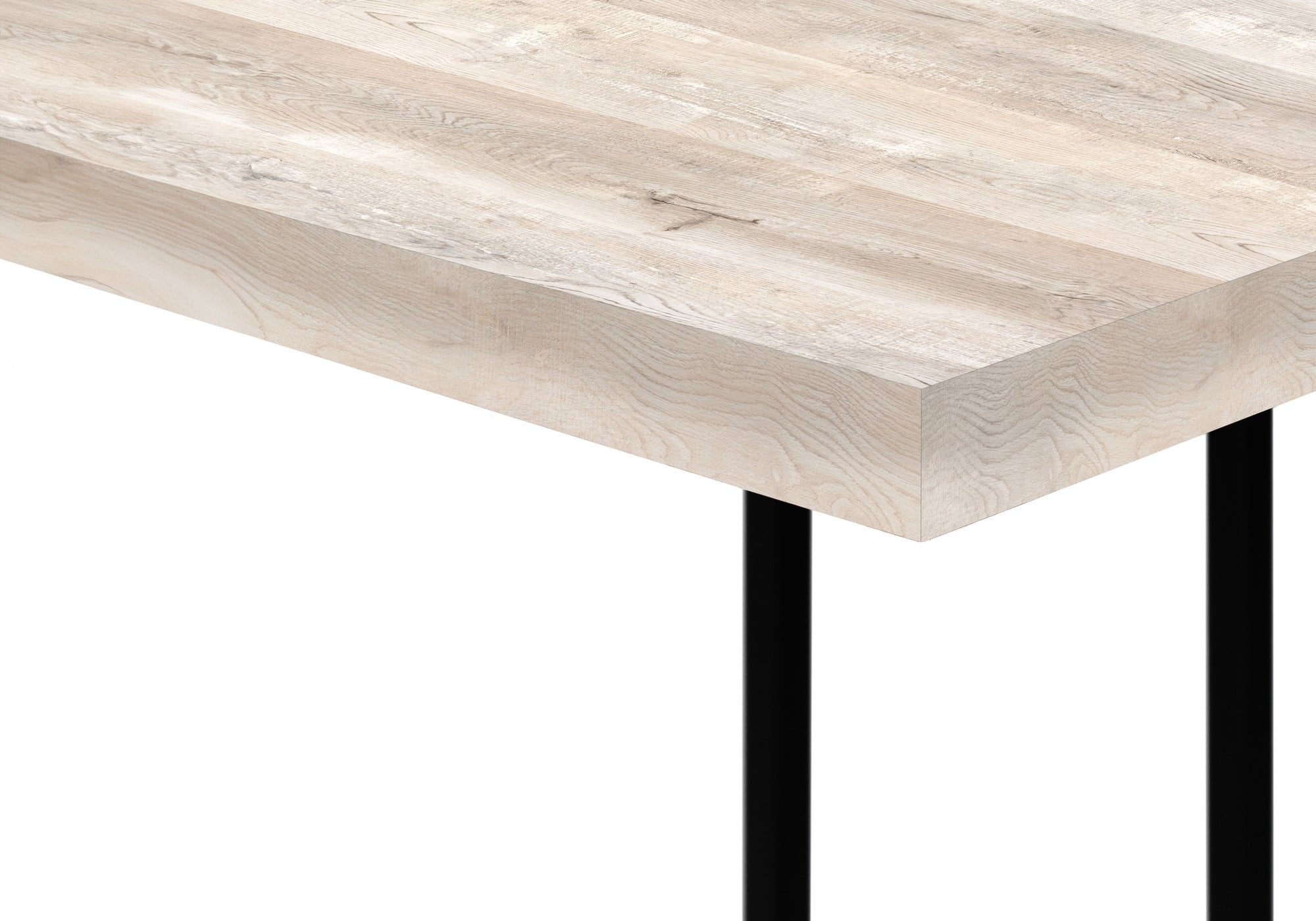 TABLE D'APPOINT - 25"H / BOIS RÉCUPÉRÉ TAUPE / MÉTAL NOIR #I 3632