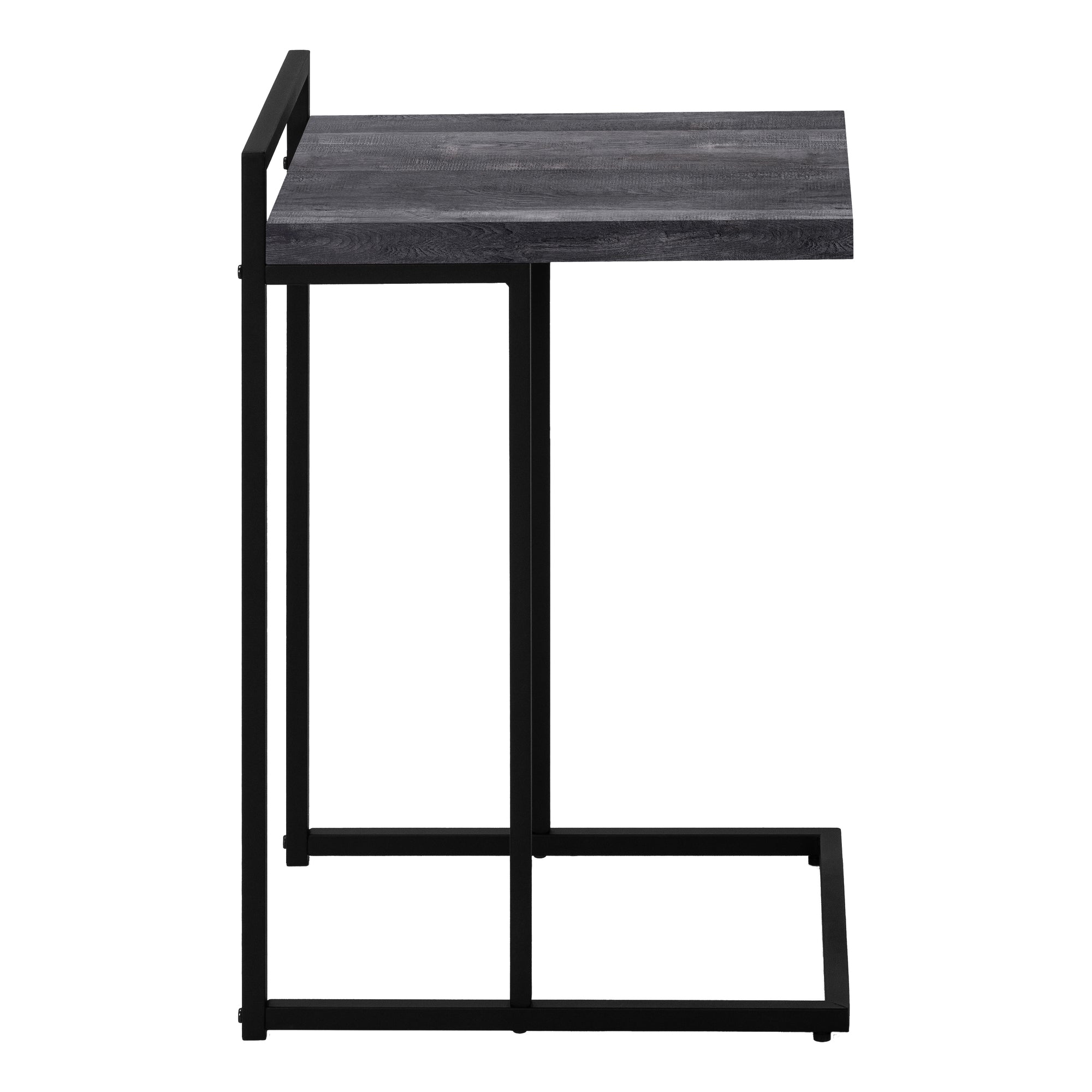 TABLE D'APPOINT - 25"H / BOIS RÉCUPÉRÉ NOIR / MÉTAL NOIR #I 3633