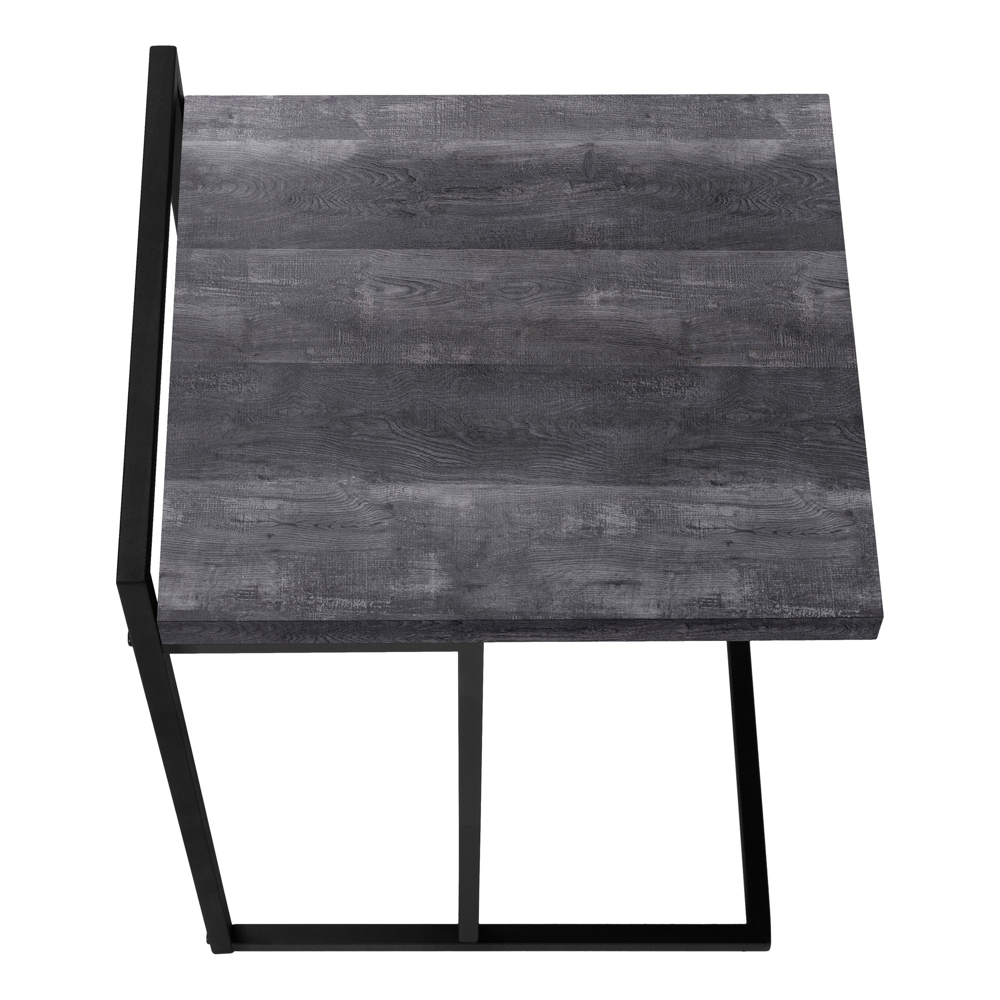 NIGHTSTAND - 25"H / BLACK RECLAIMED WOOD / BLACK METAL #I 3633