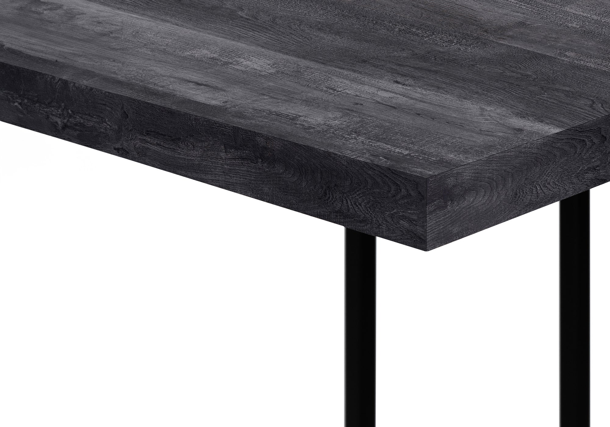 TABLE D'APPOINT - 25"H / BOIS RÉCUPÉRÉ NOIR / MÉTAL NOIR #I 3633