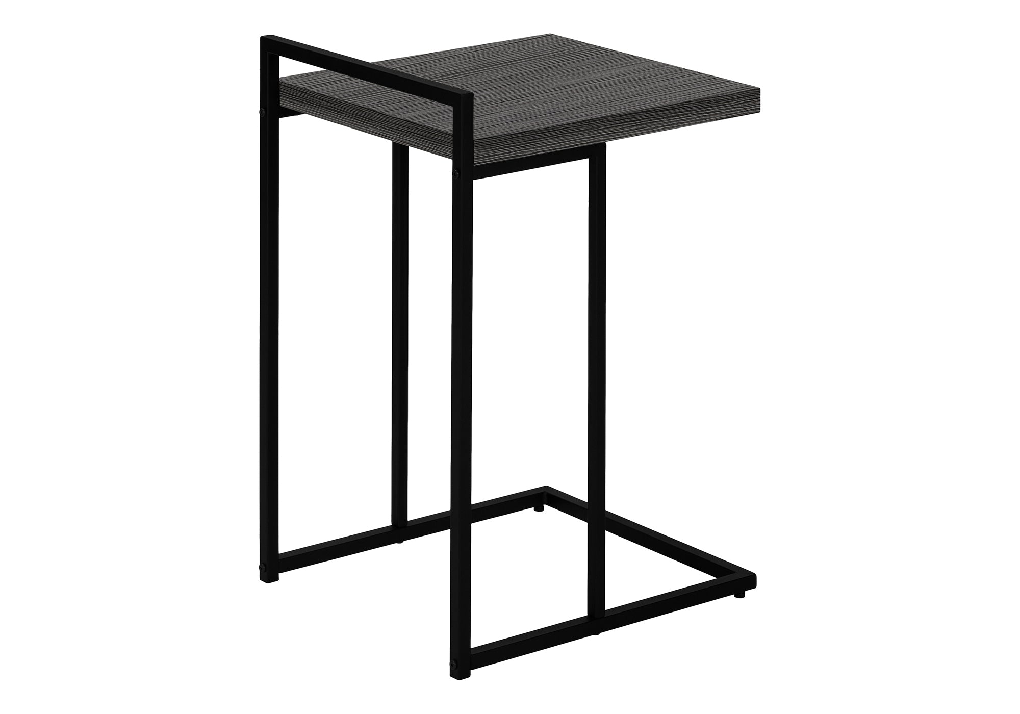 TABLE D'APPOINT - 25"H / GRIS / MÉTAL NOIR #I 3634